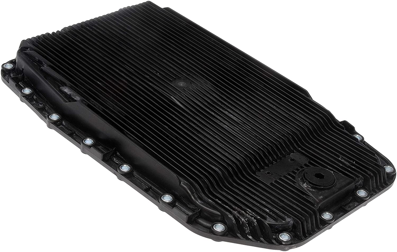 265-852 OE Solutions Transmission Pan - Black, Plastic, Sold individually - Dorman 265-852 Transmission Pan With Drain Plug, Gasket And Bolts Compatible with Select BMW / Land Rover Models (OE FIX) - Dorman - OE Solutions Transmission Oil Pan 265-852 - Transmission Oil Pan: Direct Fit, Plastic, 9.5 Quart - Transmission Pan With Drain Plug, Gasket And Bolts - Transmission Pan With Drain Plug, Gasket And Bolts - Trans Pan - ZF Transmission Pan - Transmission Sump - When the factory transmission fluid filter requires servicing on certain vehicles, you have to replace the entire oil pan. This Dorman OE FIX replacement features a serviceable filter for easier future service, with all necessary hardware. - BMW 2014-02, Land Rover 2013-05