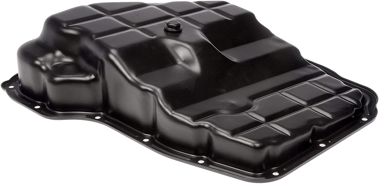 265-870 OE Solutions Transmission Pan - Black, Steel, Sold individually - Dorman 265-870 Black Transmission Oil Pan for Specific Dodge / Jeep / Ram Models - Dorman 265-870 Transmission Oil Pan Compatible with Select Dodge/Jeep/Ram Models - Dorman Transmission Oil Pan 265-870 - Transmission Oil Pan: Direct Fit, Steel, 12 Quart - Transmission Pan With Drain Plug - Transmission Pan With Drain Plug - Automatic Transmission Oil Pan - Trans Pan - Transmission Sump - This replacement transmission oil pan is a direct replacement for a damaged original equipment transmission pan. Made of quality materials, it's designed for reliable, leak-free service. - Dodge 2013-10, Jeep 2013-10, Ram 2018-11