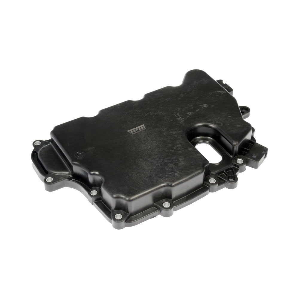 265-886 Transmission Pan - Black, Plastic, Stock Depth, Sold individually - Dorman - OE Solutions Transmission Oil Pan 265-886 - Transmission Oil Pan With Drain Plug - Transmission Pan - Transmission Pan - Transmission Oil Pan With Drain Plug - Automatic Transmission Oil Pan - Trans Pan - Transmission Sump - This replacement transmission oil pan is a direct replacement for a damaged original equipment transmission pan. Made of quality materials, it's designed for reliable, leak-free service. - Buick 2021-10, Chevrolet 2021-08, GMC 2019-10, Pontiac 2010-09, Saturn 2009