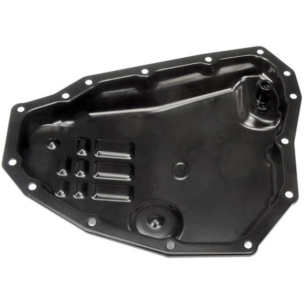 265-942 OE Solutions Series Transmission Pan - Black, Steel, Stock Depth, Direct Fit, Sold individually - Dorman Transmission Oil Pan 265-942 - Transmission Oil Pan: Direct Fit, Steel, 7.3 Quart - Transmission Pan With Drain Plug - Transmission Pan With Drain Plug - Automatic Transmission Oil Pan - Trans Pan - Transmission Sump - This replacement transmission oil pan is a direct replacement for a damaged original equipment transmission pan. Made of quality materials, it's designed for reliable, leak-free service. - Nissan Sentra 2016-13, Nissan Versa 2019-12, Nissan Versa Note 2019, Nissan Versa Note 2017-14