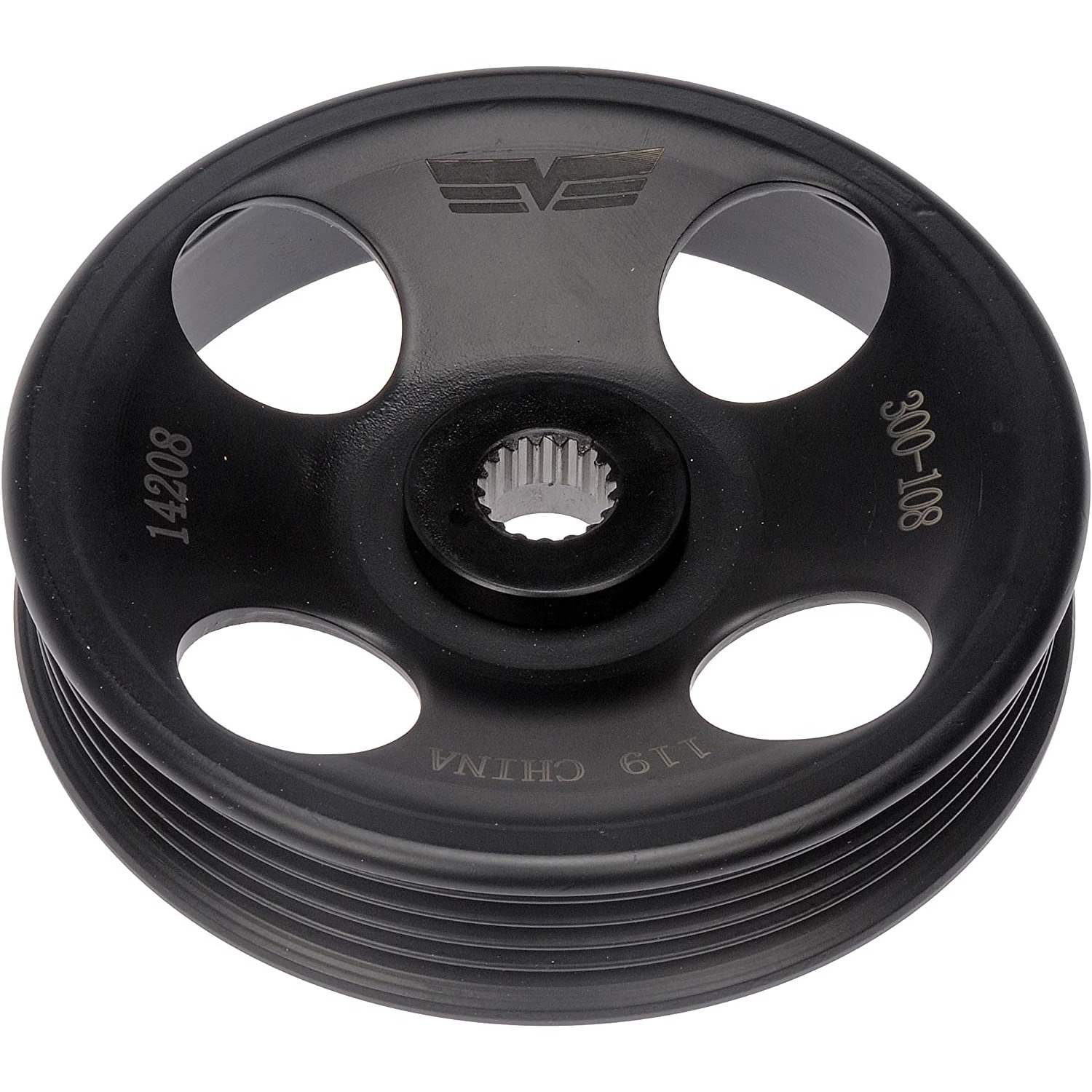 300-108 OE Solutions Series Power Steering Pump Pulley - Black, Steel, Formed, Direct Fit, Sold individually - Dorman 300-108 Power Steering Pump Pulley Compatible with Select Nissan Models - Dorman Power Steering Pump Pulley 300-108 - Power Steering Pump Pulley - PWR STEERING PULLEY - Power Steering Pump Pulley - PS Pulley - This power steering pump pulley is designed to match the fit and function of the original pulley on specified applications. Made of quality materials, it is engineered for reliable performance and durability. - Nissan Frontier 2004-99, Nissan Xterra 2004-00