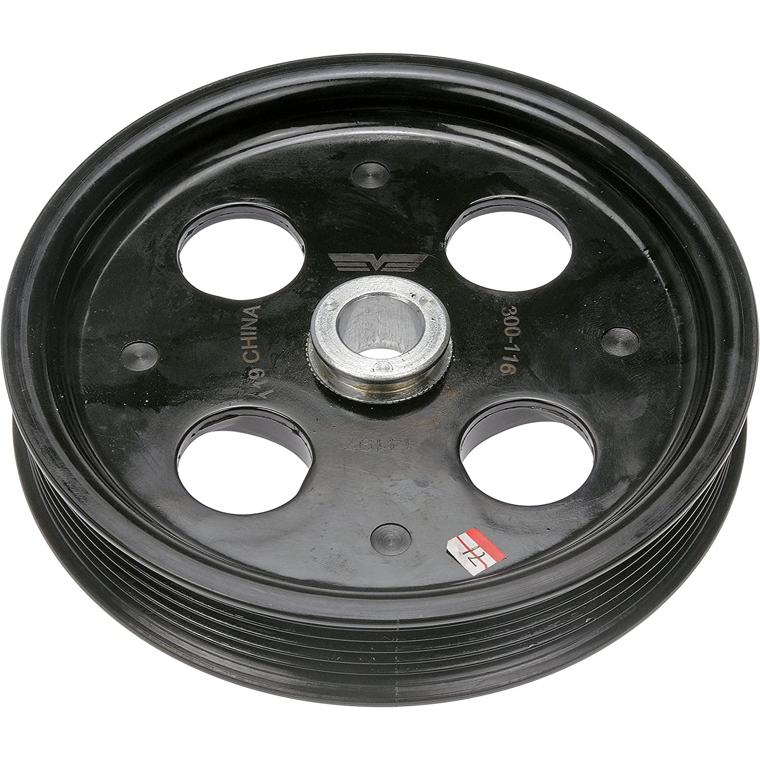 300-116 OE Solutions Series Power Steering Pump Pulley - Black, Plastic, Molded, Direct Fit, Sold individually - Dorman 300-116 Power Steering Pump Pulley Compatible with Select Dodge/Mitsubishi/Ram Models - Dorman Power Steering Pump Pulley 300-116 - Power Steering Pump Pulley - PWR STEERING PULLEY - Power Steering Pump Pulley - PS Pulley - This power steering pump pulley is designed to match the fit and function of the original pulley on specified applications. Made of quality materials, it is engineered for reliable performance and durability. - Dodge Dakota 2011-08, Mitsubishi Raider 2009, Ram Dakota 2011