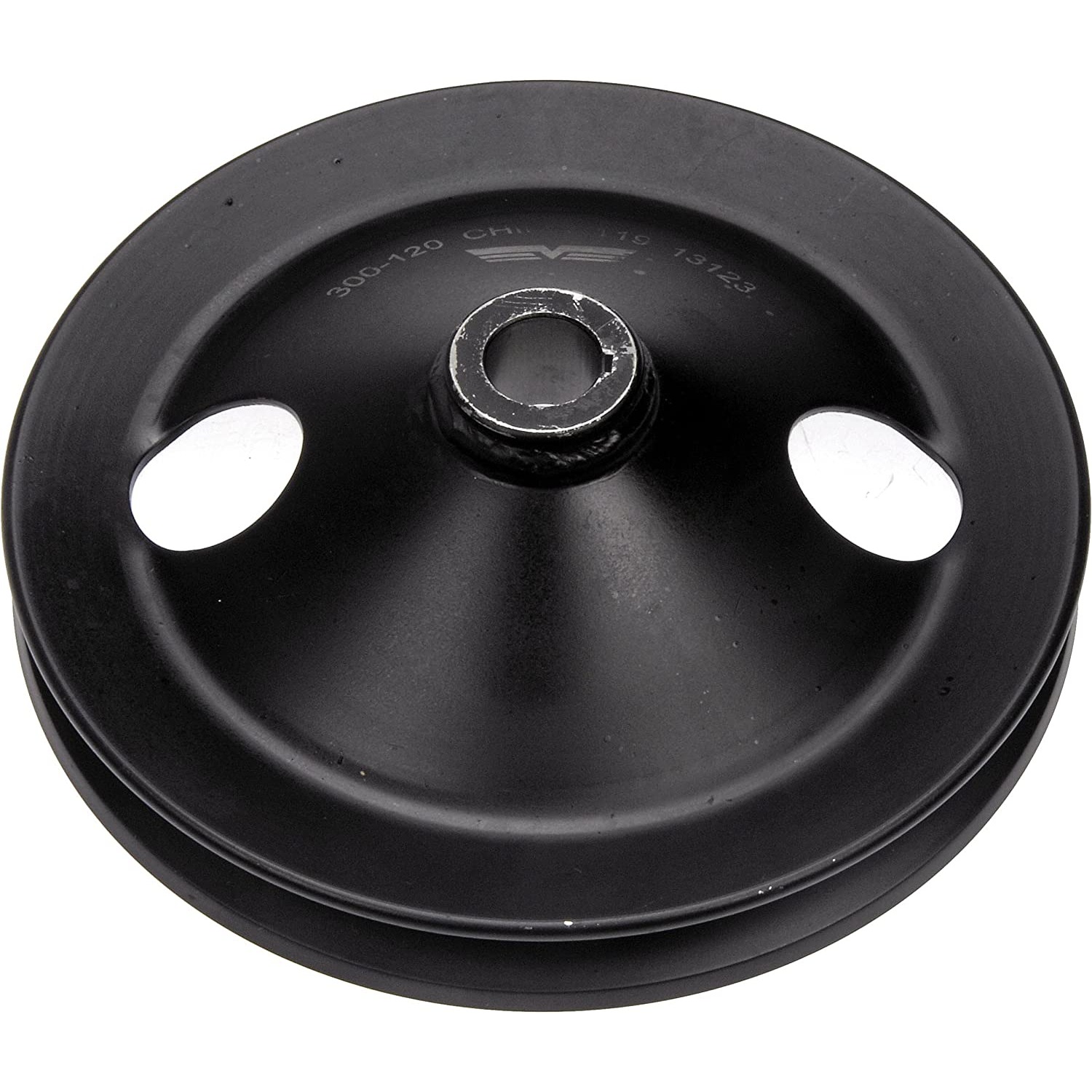 300-120 OE Solutions Series Power Steering Pump Pulley - Black, Steel, V-belt, Direct Fit, Sold Individually - Dorman 300-120 Power Steering Pump Pulley Compatible with Select Chevrolet / GMC Models - DORMAN 6.15" Power Steering Pump Pulley for Chevrolet - Dorman Power Steering Pump Pulley 300-120 - Power Steering Pump Pulley - PWR STEERING PULLEY - Power Steering Pump Pulley - PS Pulley - This power steering pump pulley is designed to match the fit and function of the original pulley on specified applications. Made of quality materials, it is engineered for reliable performance and durability. - Chevrolet 2000-81, GMC 2000-81