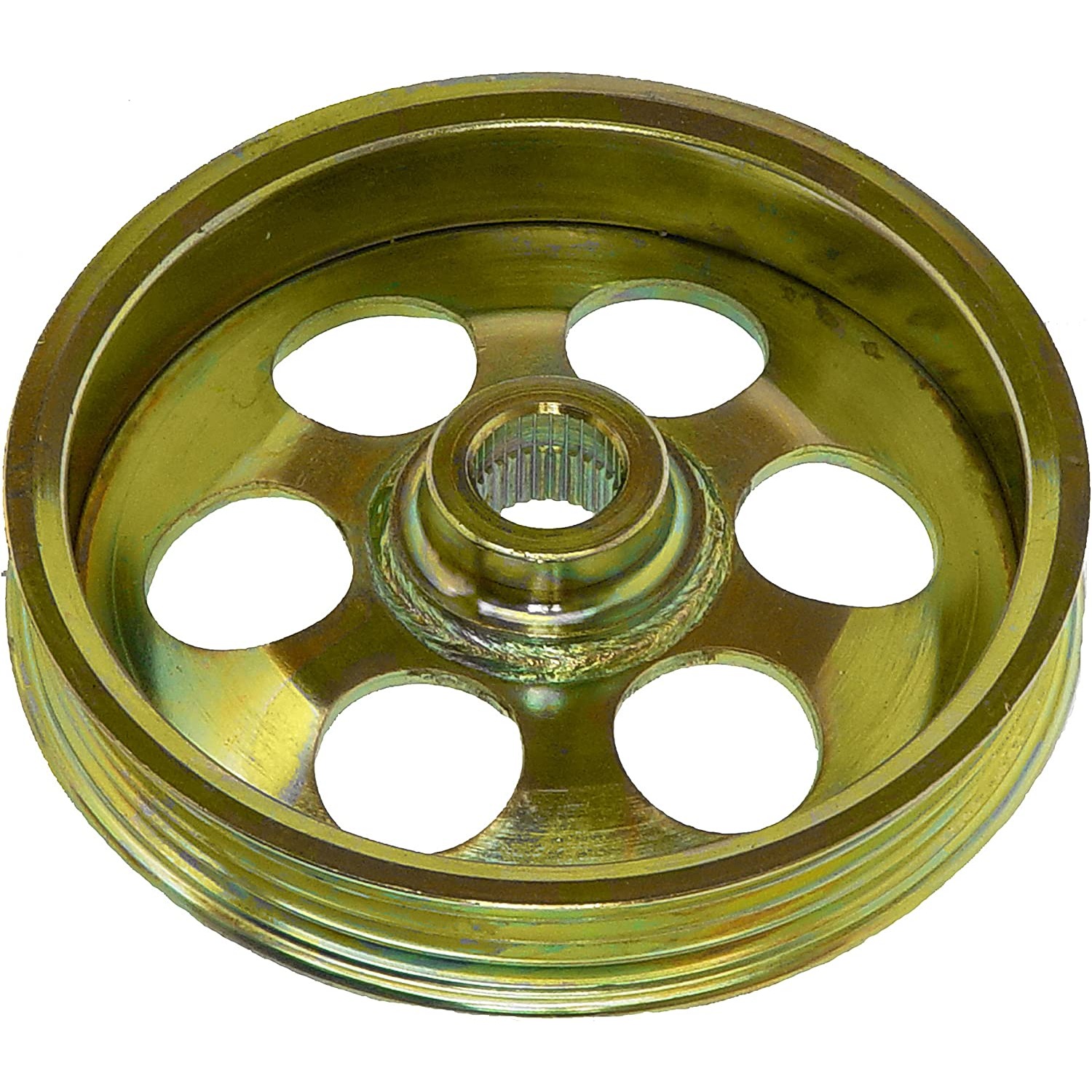 300-500 OE Solutions Series Power Steering Pump Pulley - Black, Metal, Direct Fit, Sold individually - DORMAN 300-500 Power Steering Pulley, Gold - Dorman Power Steering Pump Pulley 300-500 - Power Steering Pump Pulley - PWR STEERING PULLEY - Power Steering Pump Pulley - PS Pulley - This power steering pump pulley is designed to match the fit and function of the original pulley on specified applications. Made of quality materials, it is engineered for reliable performance and durability. - Acura 1999-97, Honda 2002-92