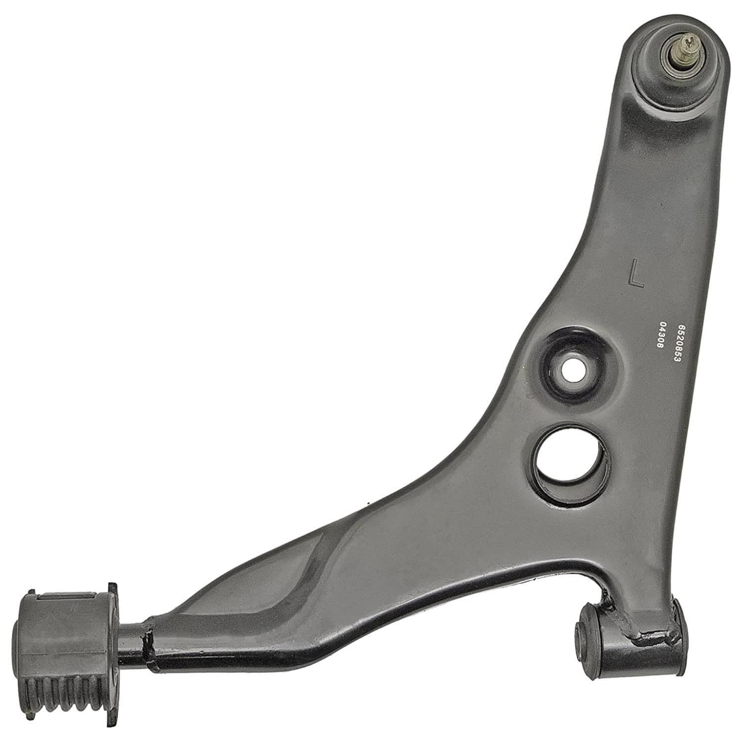 520-853 Front, Driver Side, Lower Control Arm, OE Solutions Series - Control Arm - Control Arm - Suspension Control Arm - A-Arm - L-Arm - This suspension control arm and ball joint assembly is a direct replacement for the original equipment on specific vehicle applications. An industry-leading evaluation process ensures a smooth ride, directional stability and predictable dynamics. - Mitsubishi Mirage 2002-97 - Dorman 520-853 Front Driver Side Lower Suspension Control Arm and Ball Joint Assembly Compatible with Select Mitsubishi Models
