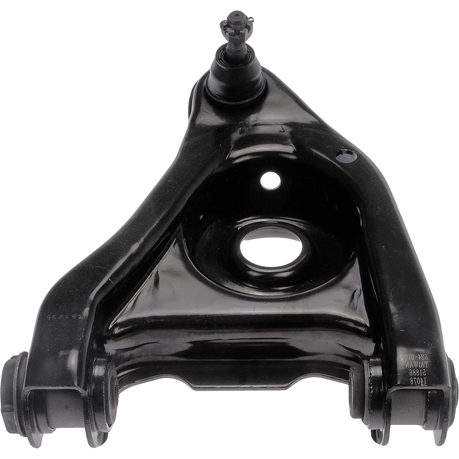 524-009 Front, Driver Side, Lower Control Arm, OE Solutions Series - CONTROL ARM - Suspension Control Arm - A-Arm - L-Arm - This suspension control arm and ball joint assembly is a direct replacement for the original equipment on specific vehicle applications. An industry-leading evaluation process ensures a smooth ride, directional stability and predictable dynamics. - Ford 1993-80, Mercury 1986-80 - Dorman 524-009 Front Driver Side Lower Suspension Control Arm and Ball Joint Assembly Compatible with Select Ford / Mercury Models - Suspension Control Arm