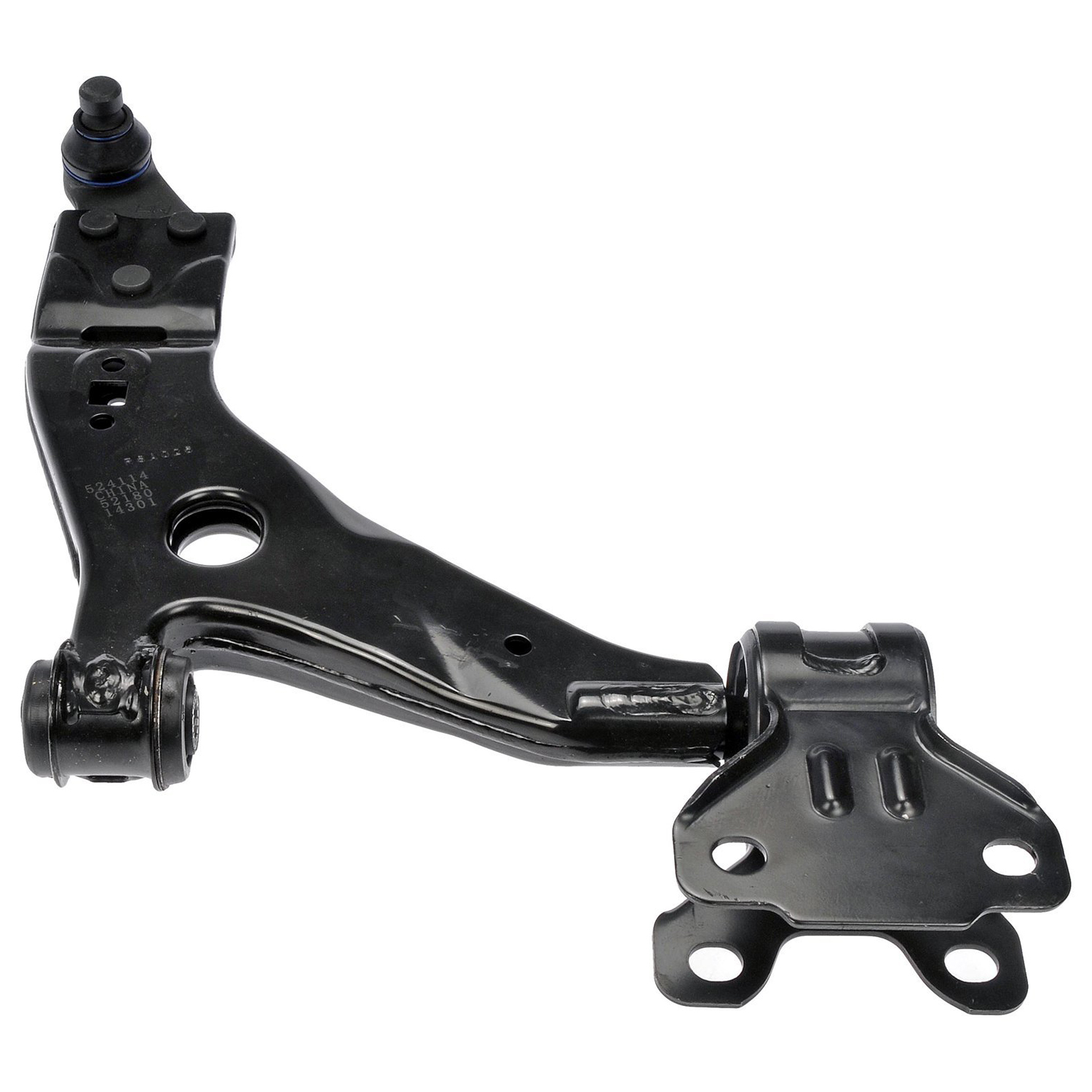 524-114 Front, Passenger Side, Lower Control Arm, OE Solutions Series - CONTROL ARM - Suspension Control Arm - A-Arm - L-Arm - This suspension control arm and ball joint assembly is a direct replacement for the original equipment on specific vehicle applications. An industry-leading evaluation process ensures a smooth ride, directional stability and predictable dynamics. - Ford Escape 2019-13, Ford Focus 2018-16 - Dorman 524-114 Front Passenger Side Lower Suspension Control Arm and Ball Joint Assembly Compatible with Select Ford Models - Suspension Control Arm