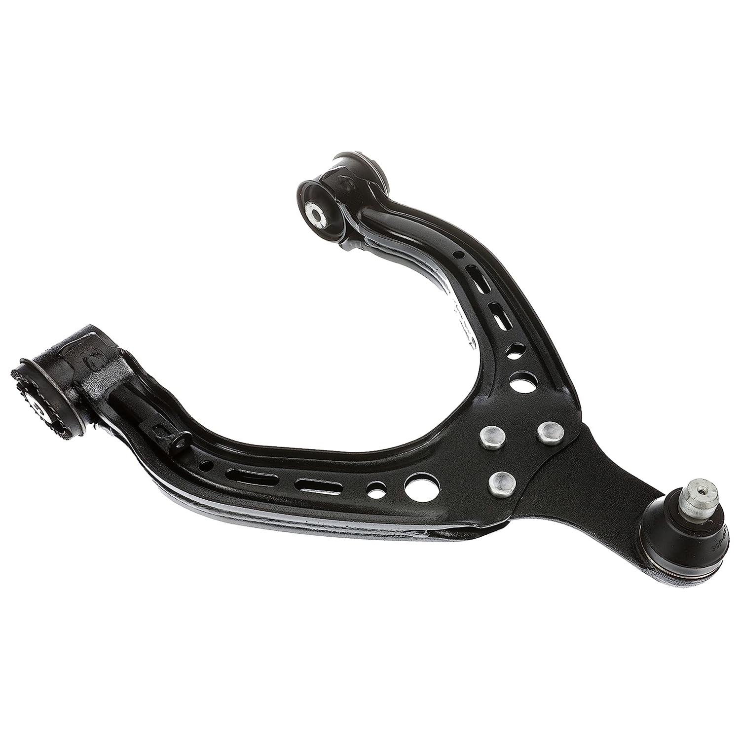 527-512 Front, Passenger Side, Upper Control Arm, OE Solutions Series - Control Arm - Suspension Control Arm And Ball Joint Assembly - A-Arm - L-Arm - On certain Tesla Model X SUVs, the front upper right control arm can crack and separate from the steering knuckle, often without warning and under normal driving conditions. This can cause a sudden and unexpected loss of steering control. The original equipment design also uses a plastic cap over the ball joint that tends to trap moisture accumulation. That can cause an increasingly frequent creaking sound in the vehicle's front end and ultimately cause the joint to fail. This Dorman OE FIX upper front suspension control arm and ball joint assembly addresses these costly and dangerous potential failure points so vehicle owners can opt for a more permanent repair than offered by the factory design. Unlike the Tesla plastic arm assembly, our upgraded arm design prevents stress cracks and knuckle separation by utilizing a much stronger forged steel ball joint housing with a stamped steel arm attached by sturdy rivets. To help prevent damaging corrosion and moisture intrusion, this design eliminates the plastic cap to allow water to evaporate, the arm is electrostatically coated. and the ball joint is protected by a completely sealed housing. Precision engineered and manufactured to help provide many miles of reliable service, this improved control arm assembly is designed to exactly match the fit of the factory assembly, but far exceed its performance and durability. - Tesla X 2022-16 - Dorman 527-512 Front Passenger Side Upper Suspension Control Arm and Ball Joint Assembly Compatible with Select Tesla Models (OE FIX) - Suspension Control Arm and Ball Joint Assembly