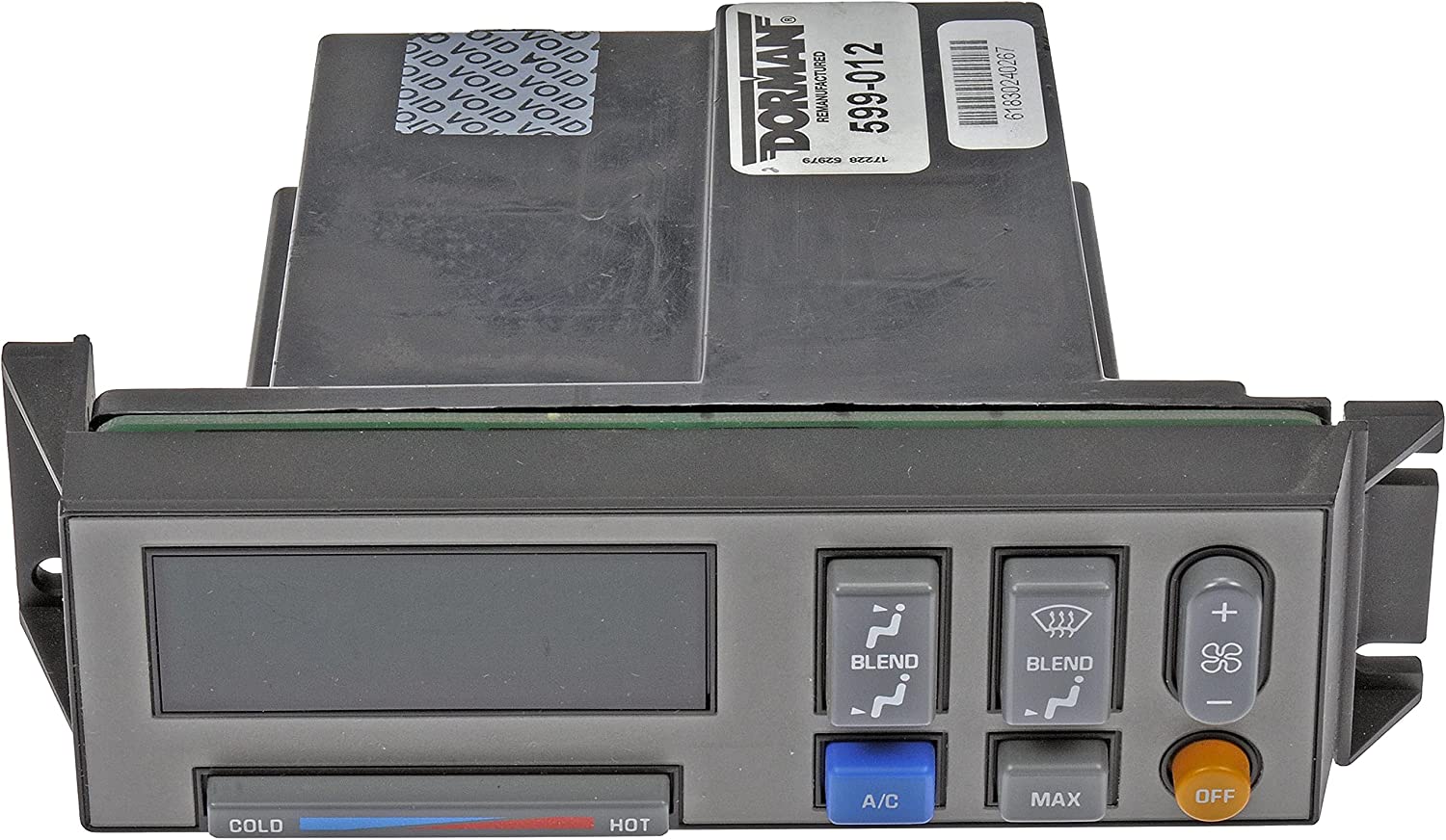 599-012 OE Solutions Series Climate Control Unit - Sold individually - Climate Control Module - Remanufactured, Manual, for 1990-2001 Chevrolet/GMC - Dorman 599-012 Remanufactured Climate Control Module for Select Chevrolet/GMC Models (Renewed) - Dorman A/C Selector Mode Switch 599-012 - DORMAN Remanufactured Climate Control Module for Chevrolet - Reman Climate Ctrl - Remanufactured Climate Control Module - AC Control Head - HVAC Control Head - Climate Control Module - Climate controls stopped working? Seamlessly restore operation by easily swapping the malfunctioning original module with this fully tested replacement unit. - Chevrolet 2001-90, GMC 2001-90 - Remanufactured Climate Control Module