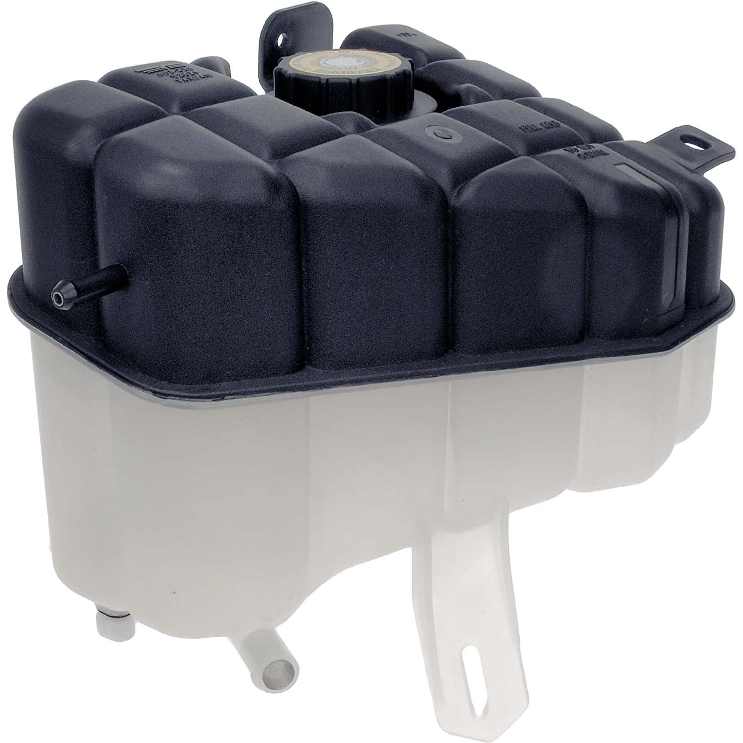603-236 Coolant Reservoir, 4.6L, 8Cyl OE Solutions Series - Dorman 603-236 Front Engine Coolant Reservoir Compatible with Select Cadillac Models - Dorman 603-236 Front Engine Coolant Reservoir for Specific Cadillac Models, Black/White - Dorman Coolant Recovery Tank 603-236 - Fluid Reservoir - Pressurized Coolant Reservoir - Surge Tank - Coolant Reservoir - Anti-Freeze Reservoir - Degas Bottle - Coolant Bottle - This replacement engine coolant reservoir is manufactured from quality materials to withstand the stresses of underhood heat and engine vibration. It is engineered and manufactured to match the fit and function of the original part. - Cadillac Seville 2004-98 - Pressurized Coolant Reservoir
