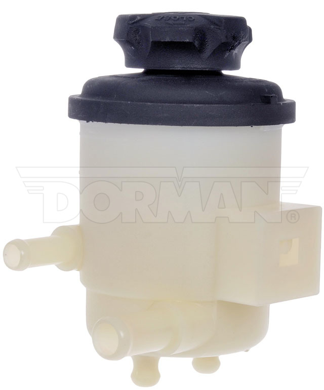 603-716 OE Solutions Series Power Steering Reservoir - Black and White, Direct Fit, Sold individually - Dorman Power Steering Reservoir 603-716 - Power Steering Reservoir - Steering Reservoir - Power Steering Reservoir - PS Reservoir - P/S Reservoir - This replacement power steering fluid reservoir is manufactured from quality materials to withstand the stresses of underhood heat and engine vibration. It is thoroughly tested to ensure optimum fit on specific vehicle applications. - Hyundai Santa Fe 2006-01