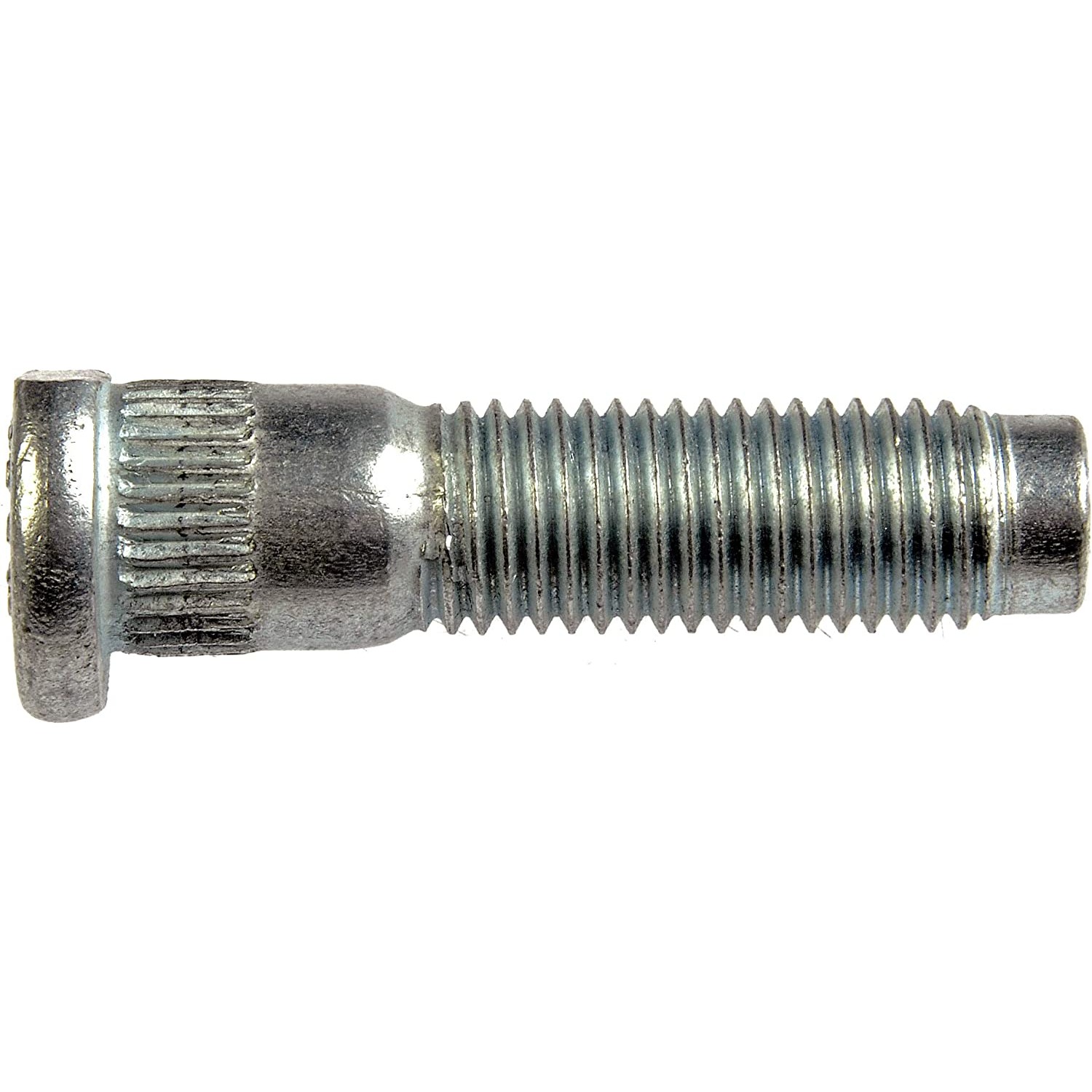 610-376 AutoGrade Series Wheel Stud - Direct Fit, Sold Individually - M12-1.50 Serrated Wheel Stud With Clip Head - 13.82mm Knurl, 49mm Length - WHEEL STUD - M12-1.50 Serrated Wheel Stud With Clip Head - 13.82mm Knurl, 49mm Length - Wheel Bolt - Wheel Stud - These wheel lug studs are made of carbon steel and tested to demanding automotive industry standards to ensure strength, longevity and safety. - Ford 2001-93, Lincoln 2000-93, Mercury 2003-93 - Wheel Stud: Serrated with Clip Head, M12-1.50 Thread Size, Right Hand Thread (sold by each)