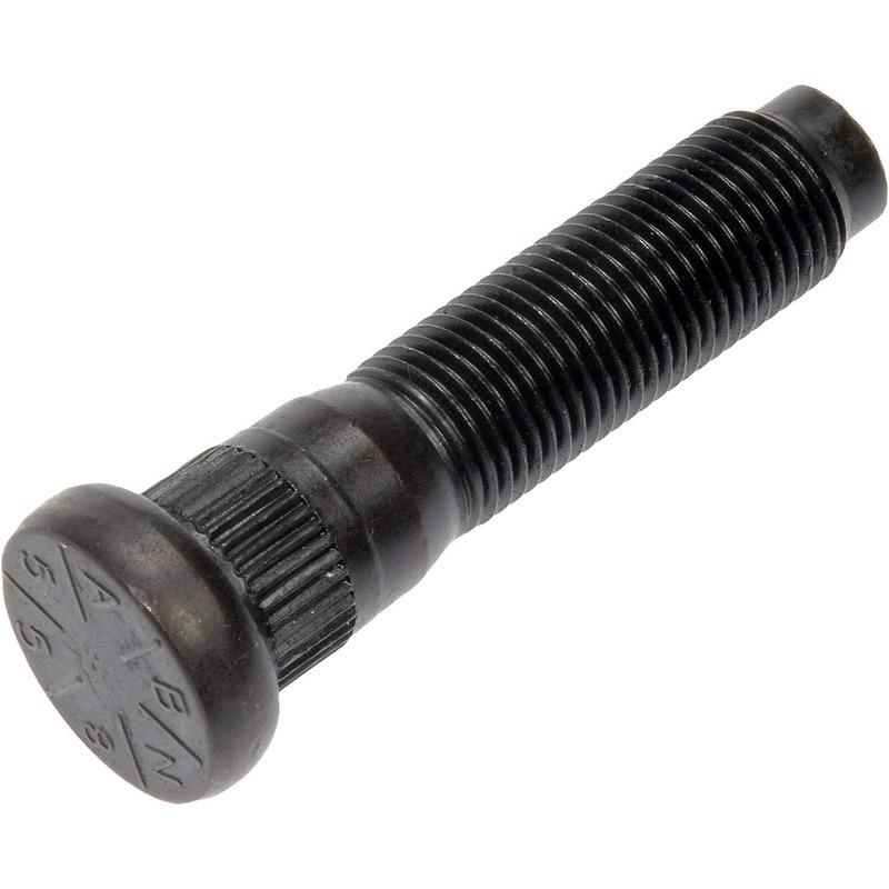 610-558.1 AutoGrade Series Wheel Stud - Direct Fit, Sold Individually - 9/16-18 Serrated Wheel Stud - 0.650 In. Knurl, 2.5 In. Length - Dorman - Autograde Wheel Stud, 9/16-18 (Pack of 2) - Dorman Wheel Stud 610-558.1 - WHEEL STUD, 9/16-18 - 9/16-18 Serrated Wheel Stud - 0.650 In. Knurl, 2.5 In. Length - Wheel Bolt - Wheel Stud - These wheel lug studs are made of carbon steel and tested to demanding automotive industry standards to ensure strength, longevity and safety. - Dodge 2010-03, Ram 2011 - Wheel Stud: Serrated, 9/16-18 Thread Size, Right Hand Thread, 1 Pack