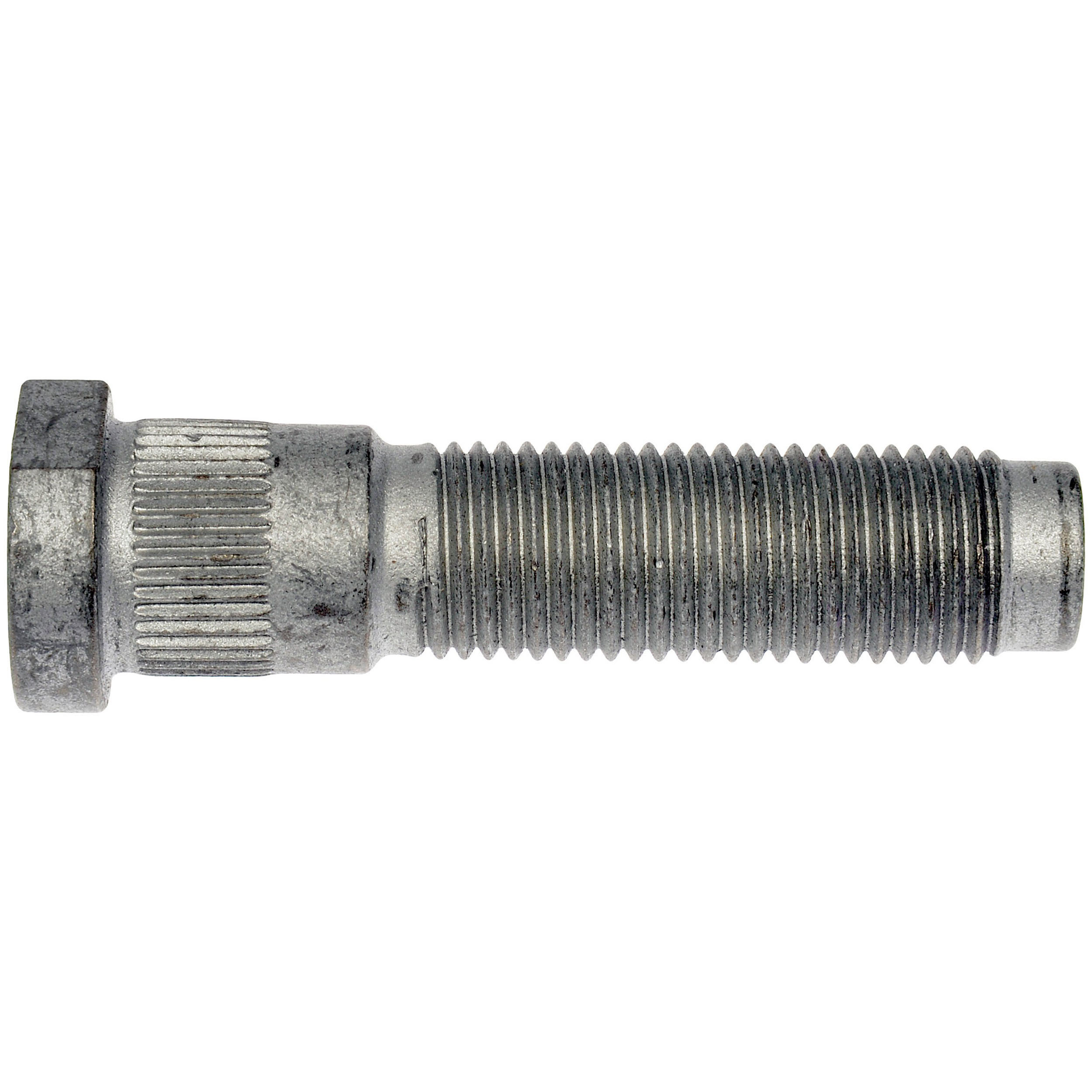 610-638 AutoGrade Series Wheel Stud - Direct Fit, Sold Individually - Dorman 610-638 Front Wheel Lug Stud Compatible with Select Jeep Models, 10 Pack - Dorman - Autograde Wheel Lug Stud 610-638 - M14-1.50 Serrated Wheel Stud with Clipped Head - 15.8mm Knurl, 65mm Length (sold by each) - Wheel Stud - M14-1.50 Serrated Wheel Stud With Clipped Head - 15.8mm Knurl, 65mm Length - Wheel Bolt - These wheel lug studs are made of carbon steel and tested to demanding automotive industry standards to ensure strength, longevity and safety. - Jeep Gladiator 2023-20, Jeep Wrangler 2023-18