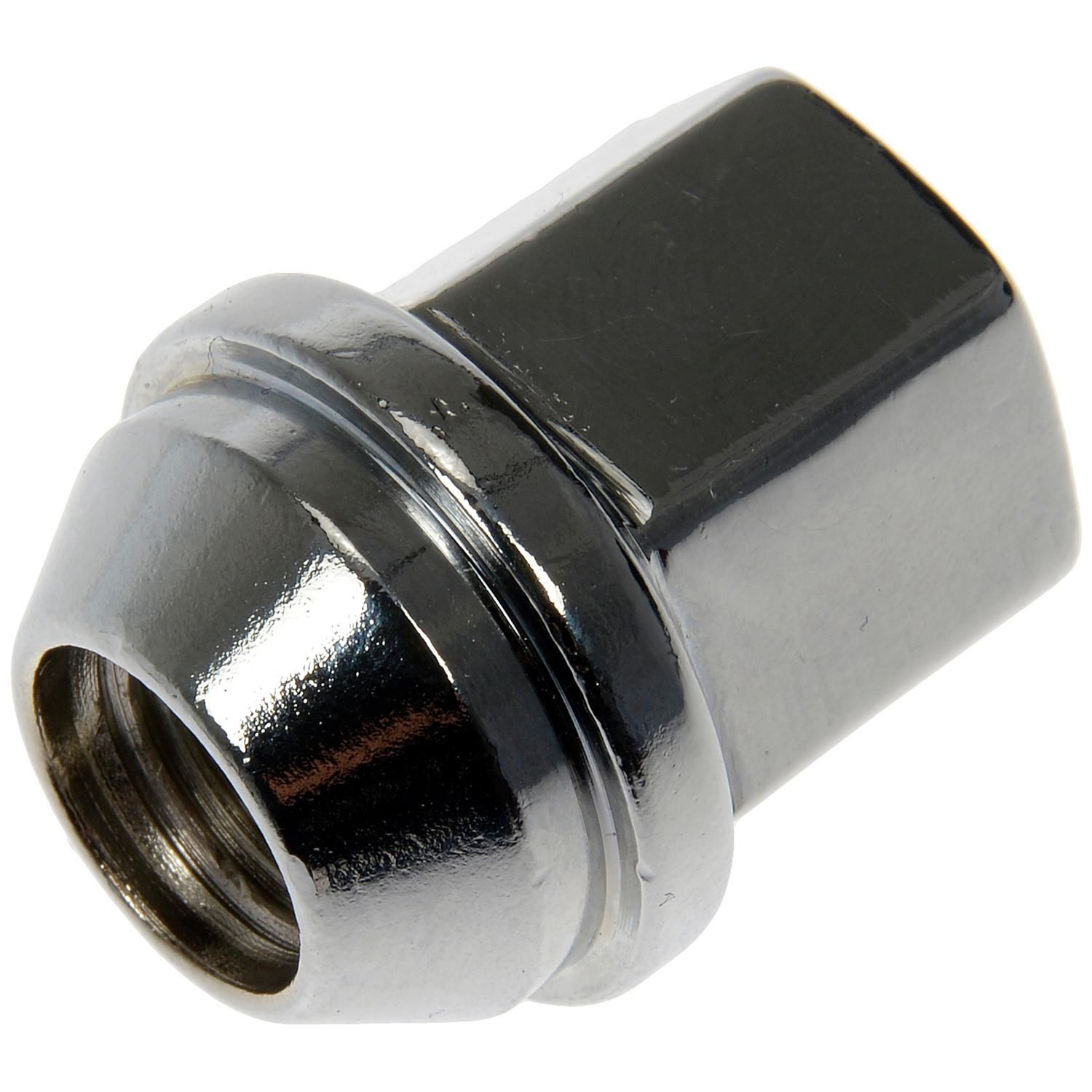 611-934.1 Lug Nut - Chrome, Steel, Flattop Capped Nut, M14-1.5 Direct Fit, Sold Individually - Dorman Wheel Nut 611-934.1 - Wheel Nut M14-1.5 Flat Top Nut - 22 mm Hex Size, 36 mm Length - Lug Nut - The original lug nuts on certain vehicles have a failure-prone two-piece design that makes warping common and removal difficult. There's often a thin veneer that gets damaged with repeated use, and if moisture gets underneath it can cause the cover to bulge. Those failures can make the nuts difficult or impossible to remove, and if they get stuck, removing them usually requires damaging the wheel itself. This Dorman OE FIX replacement matches the OE fit and function but has a one-piece, carbon steel design to prevent similar issues from happening in the future. - Buick 2023-19, Cadillac 2023-09, Chevrolet 2023-10