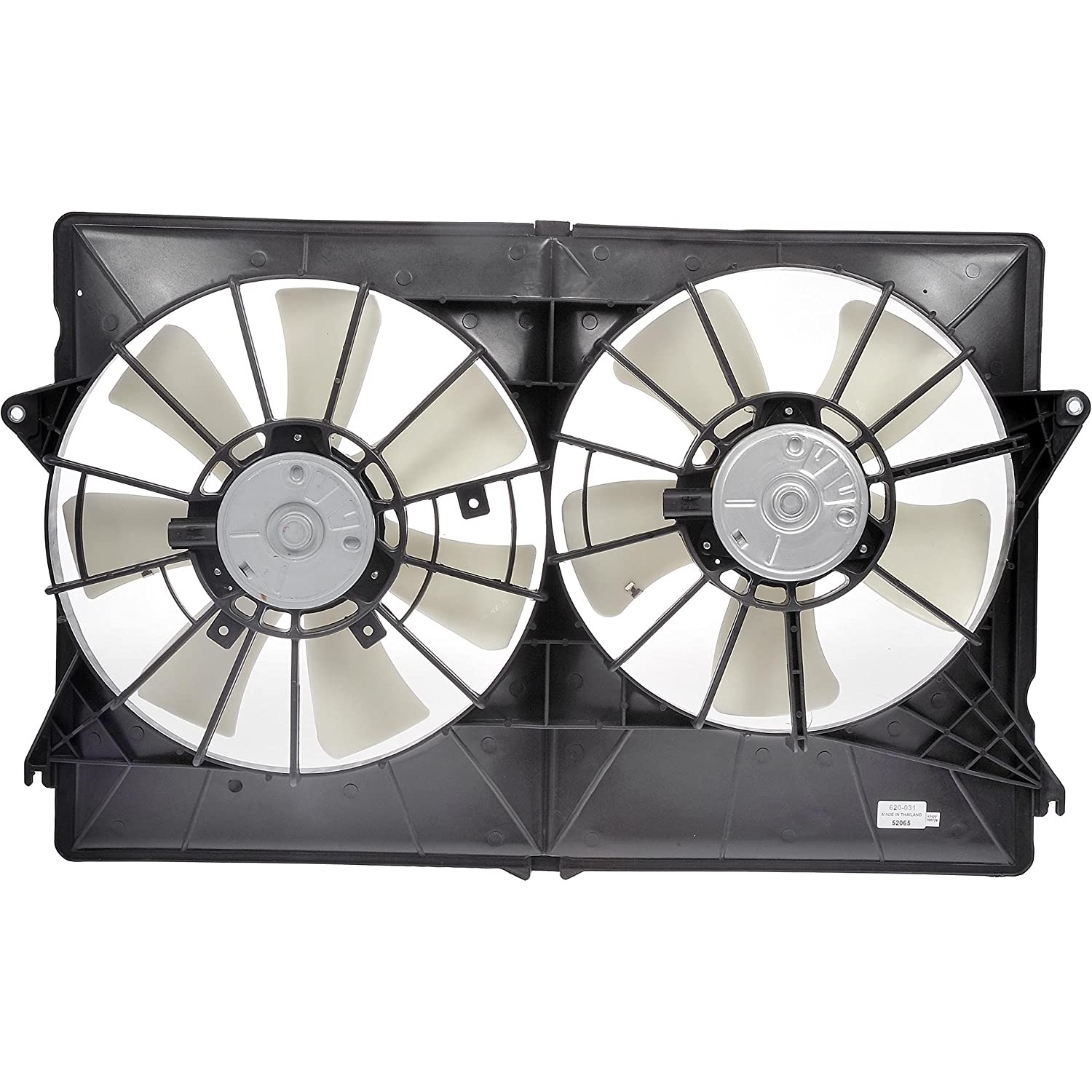 620-031 OE Replacement Radiator Fan, Dual fan, OE Solutions Series - Dorman 620-031 Engine Cooling Fan Assembly Compatible with Select Chrysler Models, Black - Dorman - OE Solutions Engine Cooling Fan Assembly 620-031 - Dual Fan Assembly Without Controller - Rad Fan Assembly - AC Fan - Air Conditioning Fan - Condenser Fan Assembly - Radiator Cooling Fan - This engine cooling fan assembly is precision-engineered to match the fit and performance of the stock radiator fan on specific vehicle years, makes and models. It has been rigorously tested to ensure it cools as effectively as the original part. - Chrysler Pacifica 2008-04 - Radiator Fan Assembly: Dual, Cost Effective & Reliable