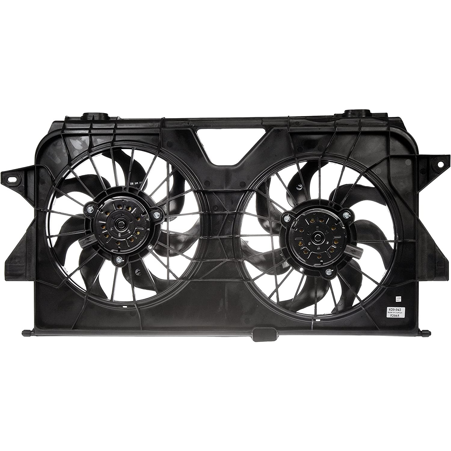 620-042 OE Replacement Radiator Fan, Dual fan, OE Solutions Series - Dorman 620-042 Engine Cooling Fan Assembly Compatible with Select Chrysler / Dodge Models,Black - Dorman 620-042 Engine Cooling Fan Assembly for Specific Chrysler / Dodge Models - Dorman - OE Solutions Engine Cooling Fan Assembly 620-042 - Dual Fan Assembly Without Controller - Dual Fan Assembly Without Controller - Condenser Fan Assembly - Radiator Cooling Fan - Air Conditioning Fan - AC Fan - Rad Fan Assembly - This engine cooling fan assembly is precision-engineered to match the fit and performance of the stock radiator fan on specific vehicle years, makes and models. It has been rigorously tested to ensure it cools as effectively as the original part. - Chrysler 2008-05, Dodge 2007-05 - Radiator Fan Assembly: Dual, Cost Effective and Reliable