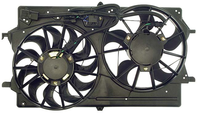 620-126 OE Solutions Series Radiator Fan 4 Cyl., 2.0L Engine Dual fan - Dorman - OE Solutions Engine Cooling Fan Assembly 620-126 - Dual Fan Assembly Without Controller - Dual Fan Assembly Without Controller - Rad Fan Assembly - Condenser Fan Assembly - Air Conditioning Fan - AC Fan - Radiator Cooling Fan - This engine cooling fan assembly is precision-engineered to match the fit and performance of the stock radiator fan on specific vehicle years, makes and models. It has been rigorously tested to ensure it cools as effectively as the original part. - Ford Focus 2004-00 - Radiator Fan Assembly: Dual, Cost Effective and Reliable