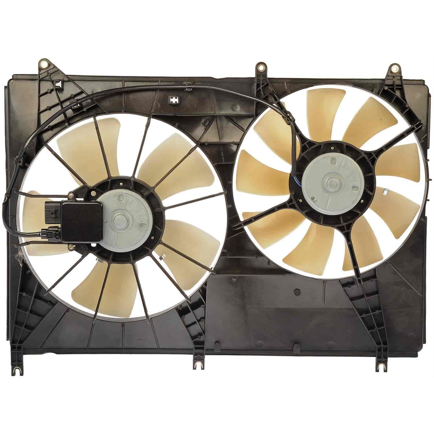620-334 OE Solutions Series Radiator Fan 6 Cyl., 3.8L Engine Dual fan - Dorman 620-334 Engine Cooling Fan Assembly Compatible with Select Mitsubishi Models - Dorman 620-334 Engine Cooling Fan Assembly for Specific Mitsubishi Models Fits 2004 Mitsubishi Endeavor - Dorman - OE Solutions Engine Cooling Fan Assembly 620-334 - Dual Fan Assembly With Controller - Condenser Fan Assembly - AC Fan - Radiator Cooling Fan - Air Conditioning Fan - Rad Fan Assembly - This engine cooling fan assembly is precision-engineered to match the fit and performance of the stock radiator fan on specific vehicle years, makes and models. It has been rigorously tested to ensure it cools as effectively as the original part. - Mitsubishi Endeavor 2011-10, Mitsubishi Endeavor 2008-04 - Radiator Fan Assembly: Dual, with Controller, Cost Effective and Reliable