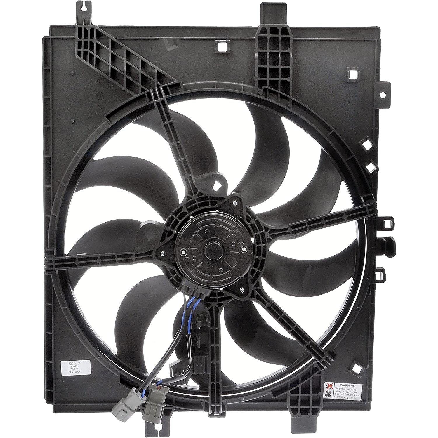 620-467 OE Solutions Series Radiator Fan 4 Cyl., 1.6L Engine Single fan - Dorman 620-467 Engine Cooling Fan Assembly Compatible with Select Nissan Models - Dorman 620-467 Engine Cooling Fan Assembly for Specific Nissan Models - Dorman - OE Solutions Engine Cooling Fan Assembly 620-467 - Radiator Fan Assembly: Single, Cost Effective and Reliable - Radiator Fan Assembly Without Controller - Radiator Fan Assembly Without Controller - AC Fan - Condenser Fan Assembly - Air Conditioning Fan - Rad Fan Assembly - Radiator Cooling Fan - This engine cooling fan assembly is precision-engineered to match the fit and performance of the stock radiator fan on specific vehicle years, makes and models. It has been rigorously tested to ensure it cools as effectively as the original part. - Nissan Note 2018-14, Nissan Versa 2019-12, Nissan Versa Note 2019-14