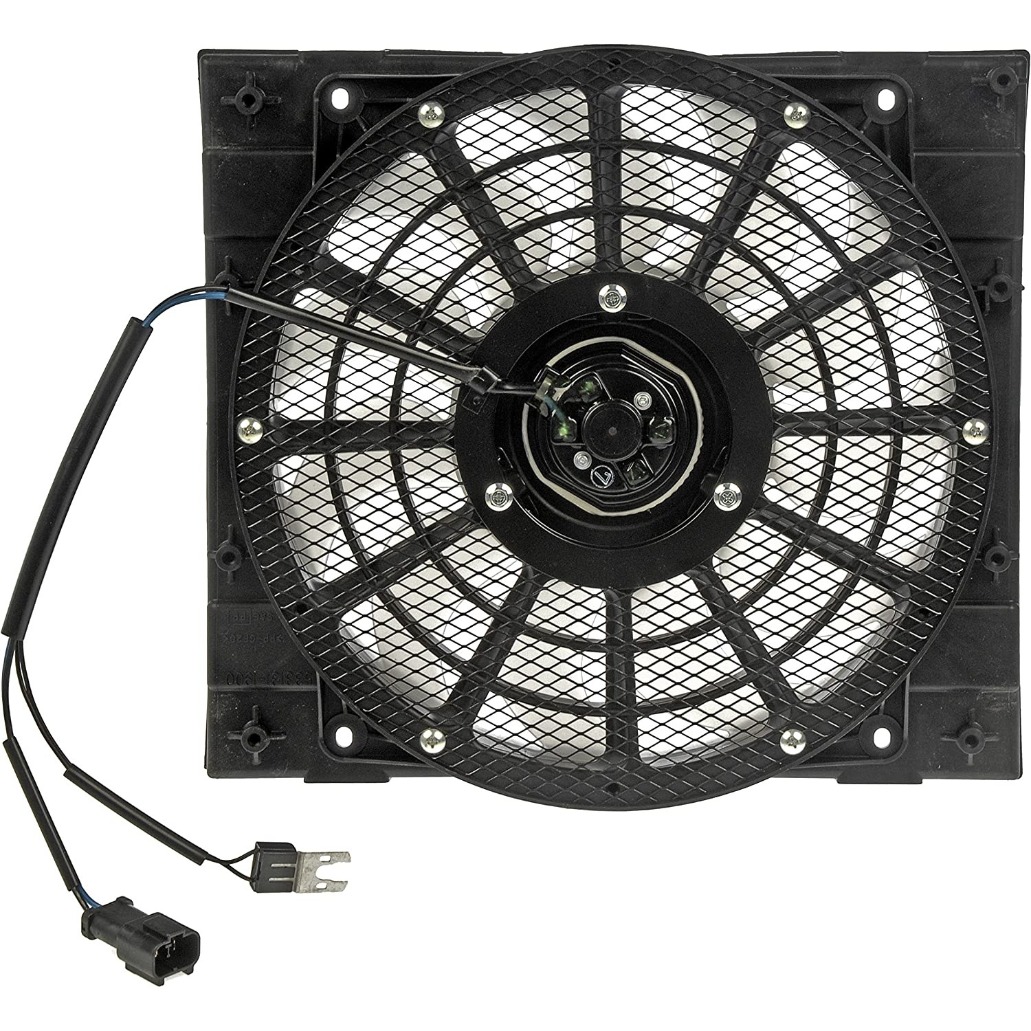620-5601 OE Replacement A/C Condenser Fan, Single fan, HD Solutions Series - A/C Condenser Fan Assembly: Cost Effective and Reliable - Condenser Fan Assembly Without Controller - Dorman 620-5601 A/C Condenser Fan Assembly Compatible with Select Chevrolet / GMC / Isuzu Models - DORMAN Condenser Fan Assembly for Chevrolet / GMC / Isuzu - Duralast Radiator Fan Assembly 620-5601