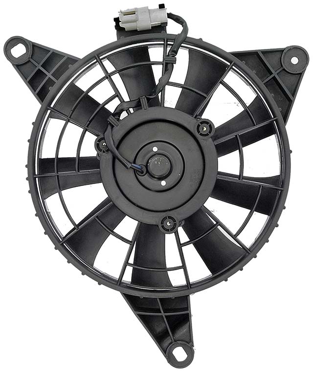 620-725 OE Solutions Series A/C Condenser Fan 4 Cyl., 2.0L Engine Single fan - Condenser Fan Assembly Without Controller - Condenser Fan Assembly Without Controller - AC Fan - Radiator Fan - Rad Fan - Air Conditioning Fan - Cooling Fan - This A/C condenser fan assembly is precision-engineered to match the fit and performance of the stock condenser fan on specific vehicle years, makes and models. It has been rigorously tested to ensure it functions as effectively as the original part. - Kia Sportage 2002-95 - Dorman 620-725 A/C Condenser Fan Assembly Compatible with Select Kia Models - Dorman - OE Solutions A/C Condenser Fan Assembly 620-725