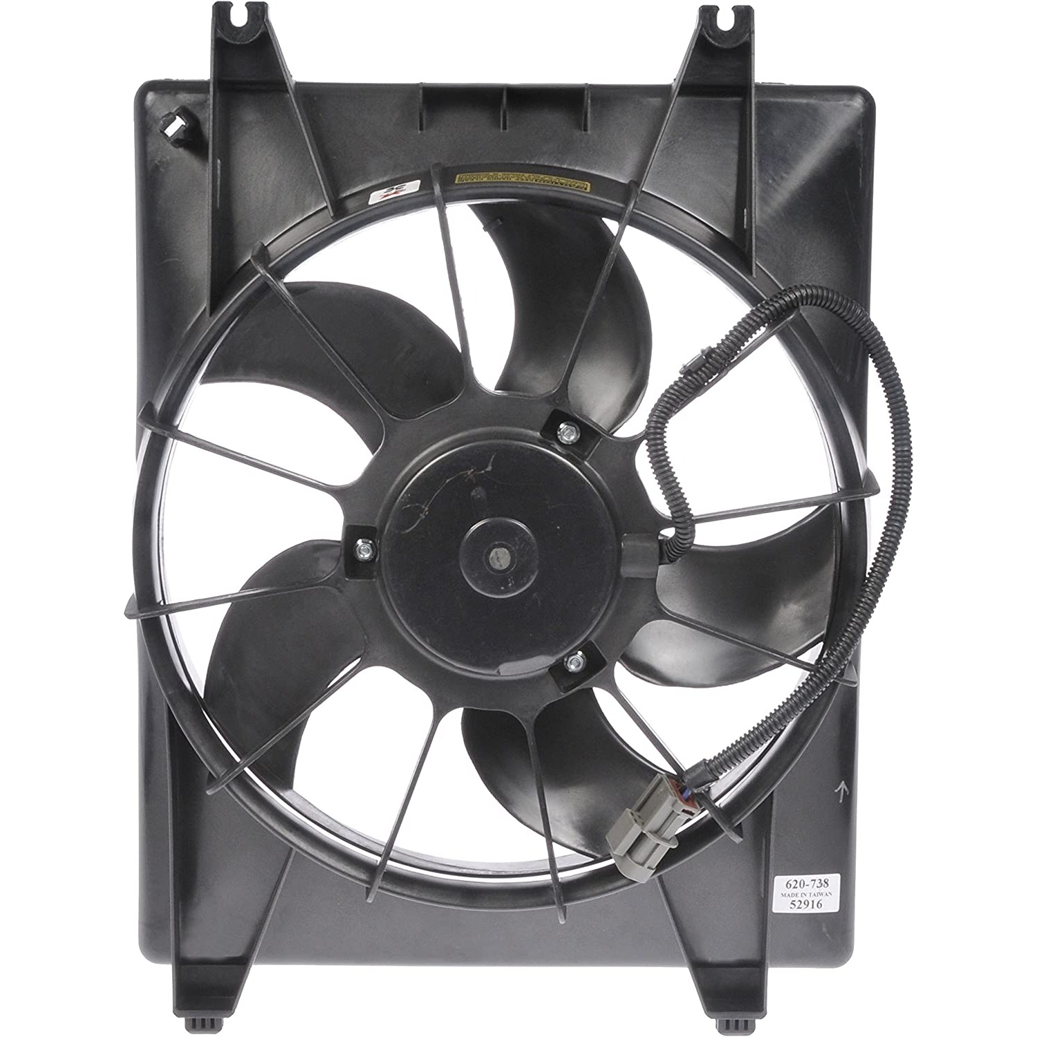 620-738 OE Solutions Series Driver Side Radiator Fan 6 Cyl., 3.8L Engine Single fan - Dorman - OE Solutions Engine Cooling Fan Assembly 620-738 - Radiator Fan Assembly: Single, Cost Effective and Reliable - Radiator Fan Assembly Without Controller - Radiator Fan Assembly Without Controller - Radiator Cooling Fan - Condenser Fan Assembly - Air Conditioning Fan - AC Fan - Rad Fan Assembly - This engine cooling fan assembly is precision-engineered to match the fit and performance of the stock radiator fan on specific vehicle years, makes and models. It has been rigorously tested to ensure it cools as effectively as the original part. - Hyundai Veracruz 2012-07