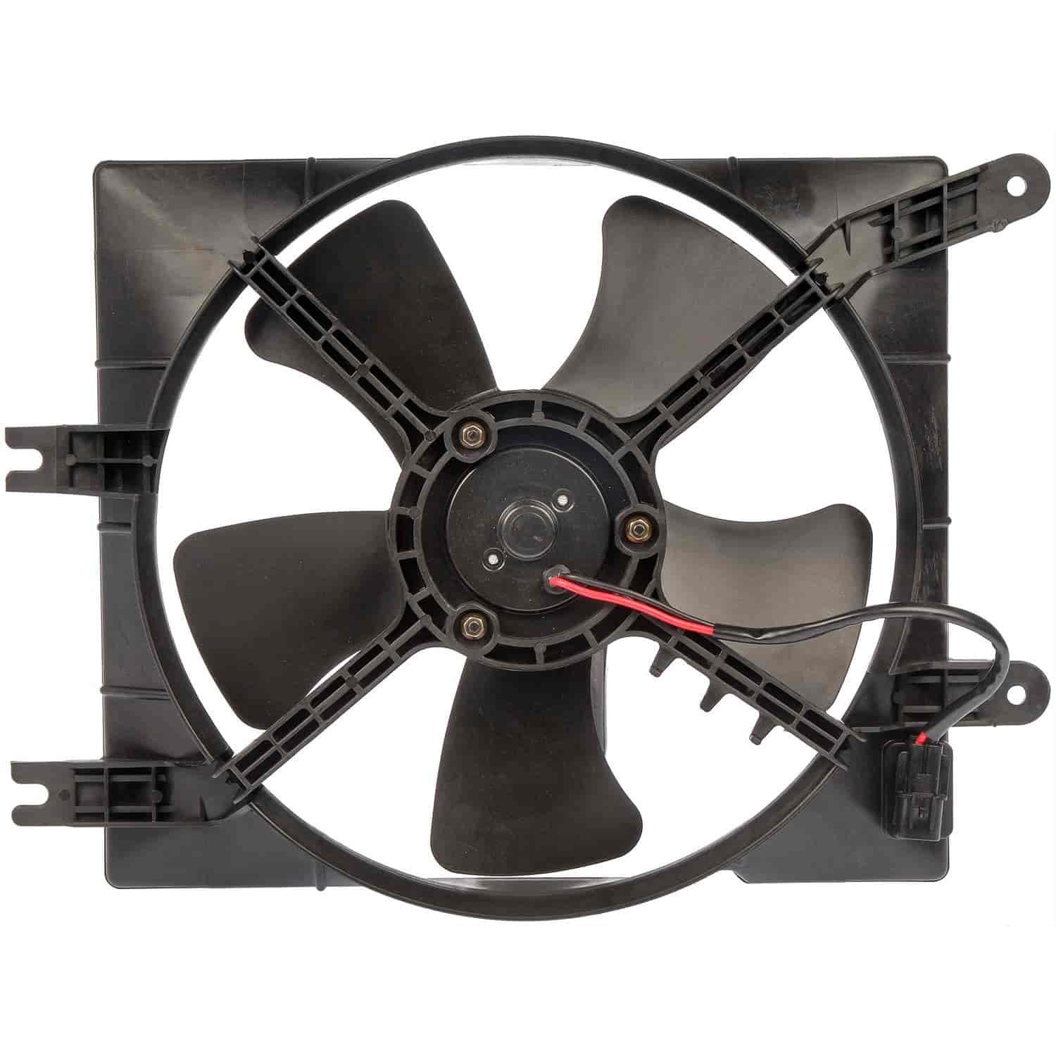 620-789 OE Solutions Series A/C Condenser Fan 4 Cyl., 2.0L Engine Single fan - A/C Condenser Fan Assembly: Cost Effective and Reliable - Condenser Fan Assembly Without Controller - Condenser Fan Assembly Without Controller - Air Conditioning Fan - Cooling Fan - Radiator Fan - Rad Fan - AC Fan - This A/C condenser fan assembly is precision-engineered to match the fit and performance of the stock condenser fan on specific vehicle years, makes and models. It has been rigorously tested to ensure it functions as effectively as the original part. - Chevrolet Optra 2010-06, Suzuki Forenza 2008-04, Suzuki Reno 2008-05 - Dorman 620-789 A/C Condenser Fan Assembly Compatible with Select Chevrolet/Suzuki Models - Dorman - OE Solutions A/C Condenser Fan Assembly 620-789