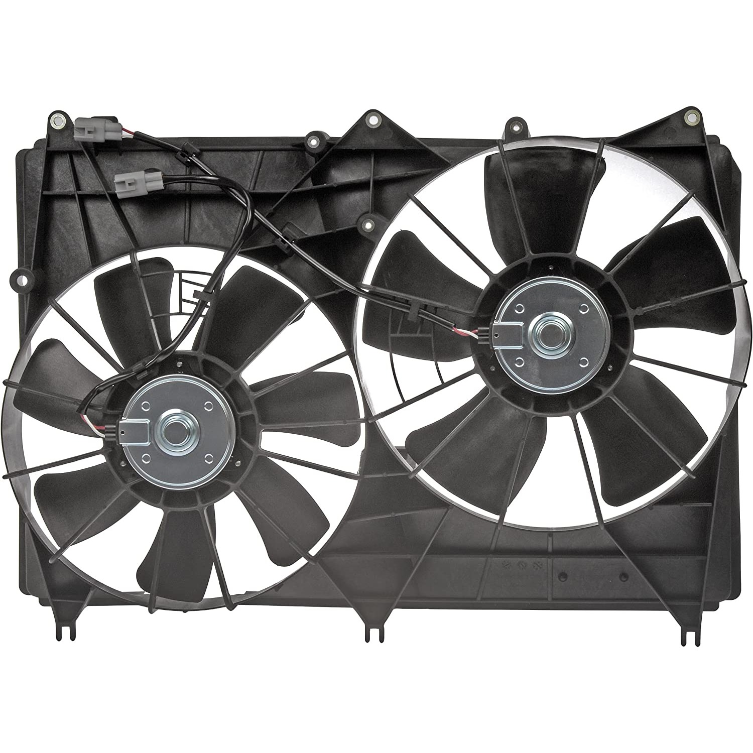 621-509 OE Replacement Radiator Fan, Dual fan, OE Solutions Series - Dorman - OE Solutions Engine Cooling Fan Assembly 621-509 - Dual Fan Assembly Without Controller - Condenser Fan Assembly - Radiator Cooling Fan - AC Fan - Air Conditioning Fan - Rad Fan Assembly - This engine cooling fan assembly is precision-engineered to match the fit and performance of the stock radiator fan on specific vehicle years, makes and models. It has been rigorously tested to ensure it cools as effectively as the original part. - Suzuki Grand Vitara 2013-09