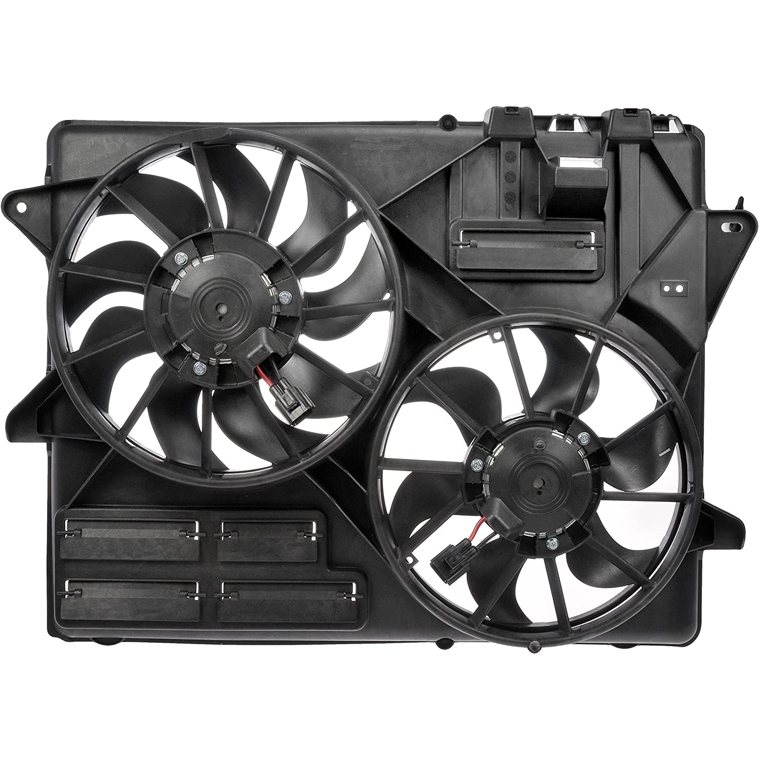 621-537 OE Replacement Radiator Fan, Dual fan, OE Solutions Series - Dorman 621-537 Engine Cooling Fan Assembly Compatible with Select Ford Models - Dorman - OE Solutions Engine Cooling Fan Assembly 621-537 - Dual Fan Assembly Without Controller - Rad Fan Assembly - Condenser Fan Assembly - Air Conditioning Fan - Radiator Cooling Fan - AC Fan - This engine cooling fan assembly is precision-engineered to match the fit and performance of the stock radiator fan on specific vehicle years, makes and models. It has been rigorously tested to ensure it cools as effectively as the original part. - Ford Mustang 2021-15 - Radiator Fan Assembly: Dual, Cost Effective and Reliable