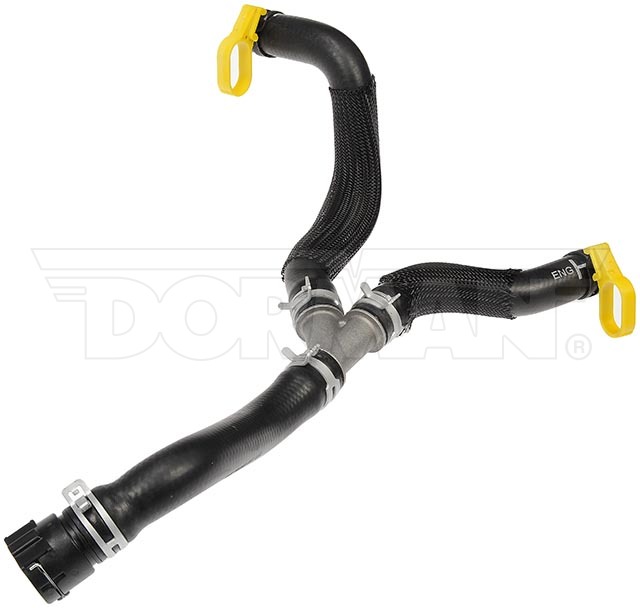 626-665 OE Solutions Series Heater Hose - Black, Rubber, Branched hose, Direct Fit, Sold individually - Dorman 626-665 Engine Heater Hose Assembly Compatible with Select Chevrolet Models (OE FIX) - Dorman - OE Solutions HVAC Heater Hose Assembly 626-665 - Engine Heater Hose Assembly - Heater Hose Assembly - Engine Heater Hose Assembly - Heater Hose & Tube Assembly - Heater Hose Tee - Heater Hose Fitting - Heater Core Hose - Radiator Hose - Original equipment HVAC heater hose assemblies often fail due to cracks in the plastic Y-connector. This Dorman OE FIX replacement features an upgraded aluminum Y-connector to prevent similar failures in the future. - Chevrolet Cruze 2015-11, Chevrolet Cruze Limited 2016 - Molded Heater Hose: Plastic/Rubber, OE Fix, Upgraded Material
