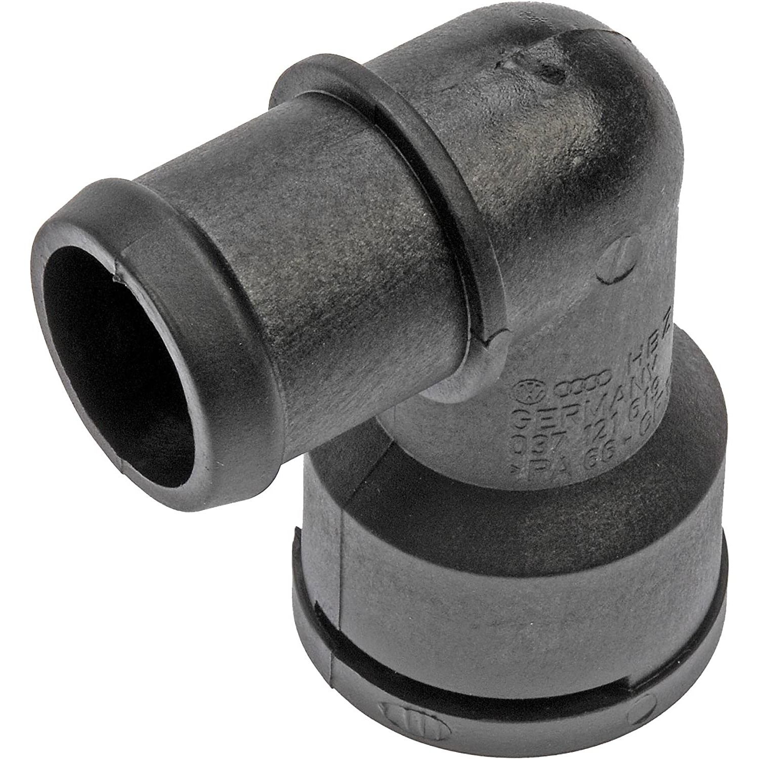 627-003 OE Solutions Series Heater Hose Fitting - Direct Fit, Sold individually - Coolant Connector - Coolant Hose Connector - Coolant Hose Coupling - Coolant Hose Coupler - Heater Hose Connector - This radiator coolant hose connector is designed to match the appearance and function of the original hardware on specified applications. Made of quality materials, it is engineered for reliable performance and durability. - Volkswagen Cabrio 2002-95, Volkswagen Golf 1999-93, Volkswagen Jetta 1999-93 - Coolant Hose Connector - Dorman 627-003 Radiator Coolant Hose Connector Compatible with Select Volkswagen Models