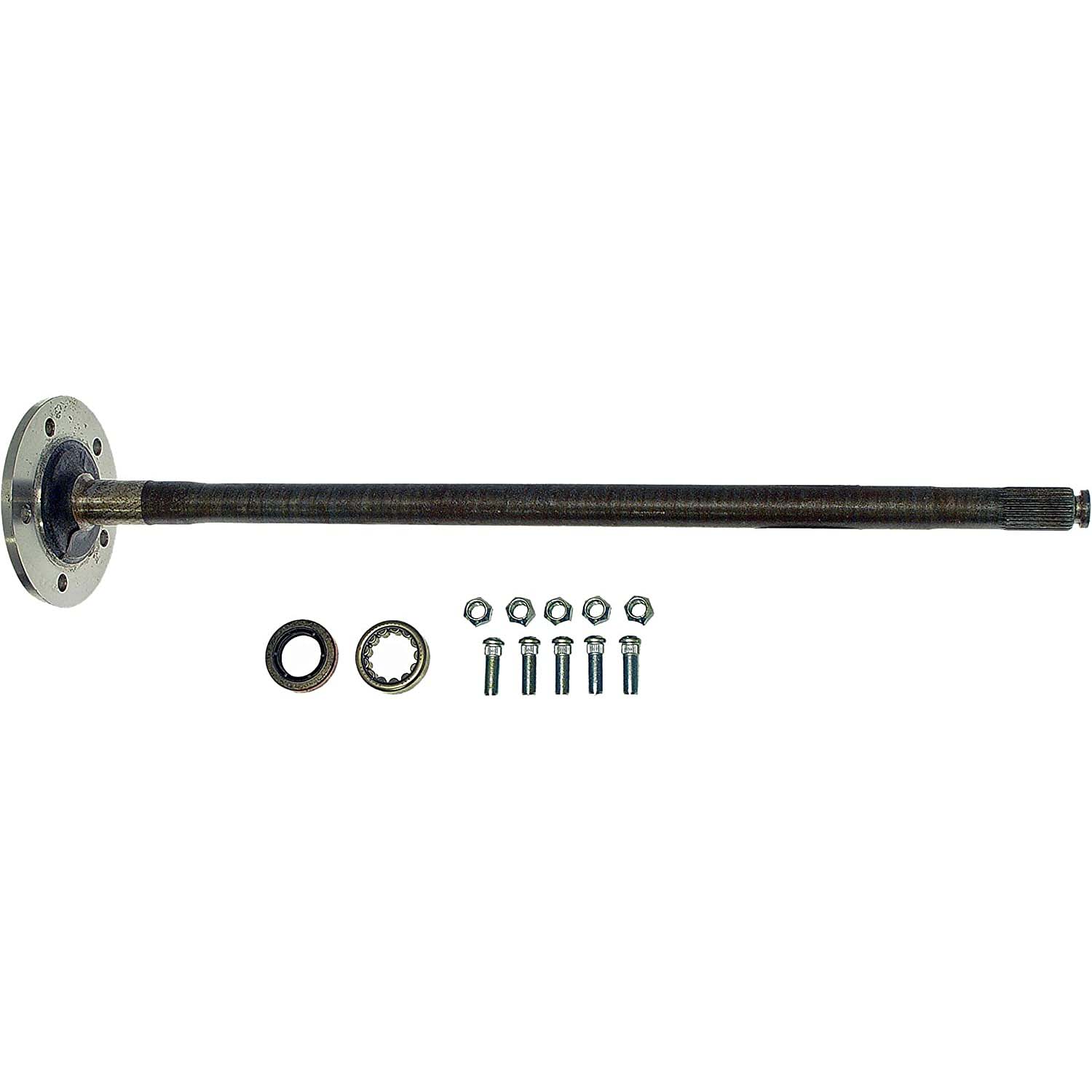 630-114 Rear, Driver or Passenger Side OE Solutions Series Axle Shaft - AXLE SHAFTS - Rear Axle Shaft, Left or Right - Solid Rear Axle - Axle shaft damaged or bearings worn out? This axle shaft directly replaces the original equipment on certain vehicles, complete with all necessary application-specific installation components. - Buick 1985-80, Cadillac 1988-82, Chevrolet 1985-83, Oldsmobile 1984-80, Pontiac 1980 - Rear Axle Shaft, Left or Right - USA Standard Gear Axle Shaft 630-114