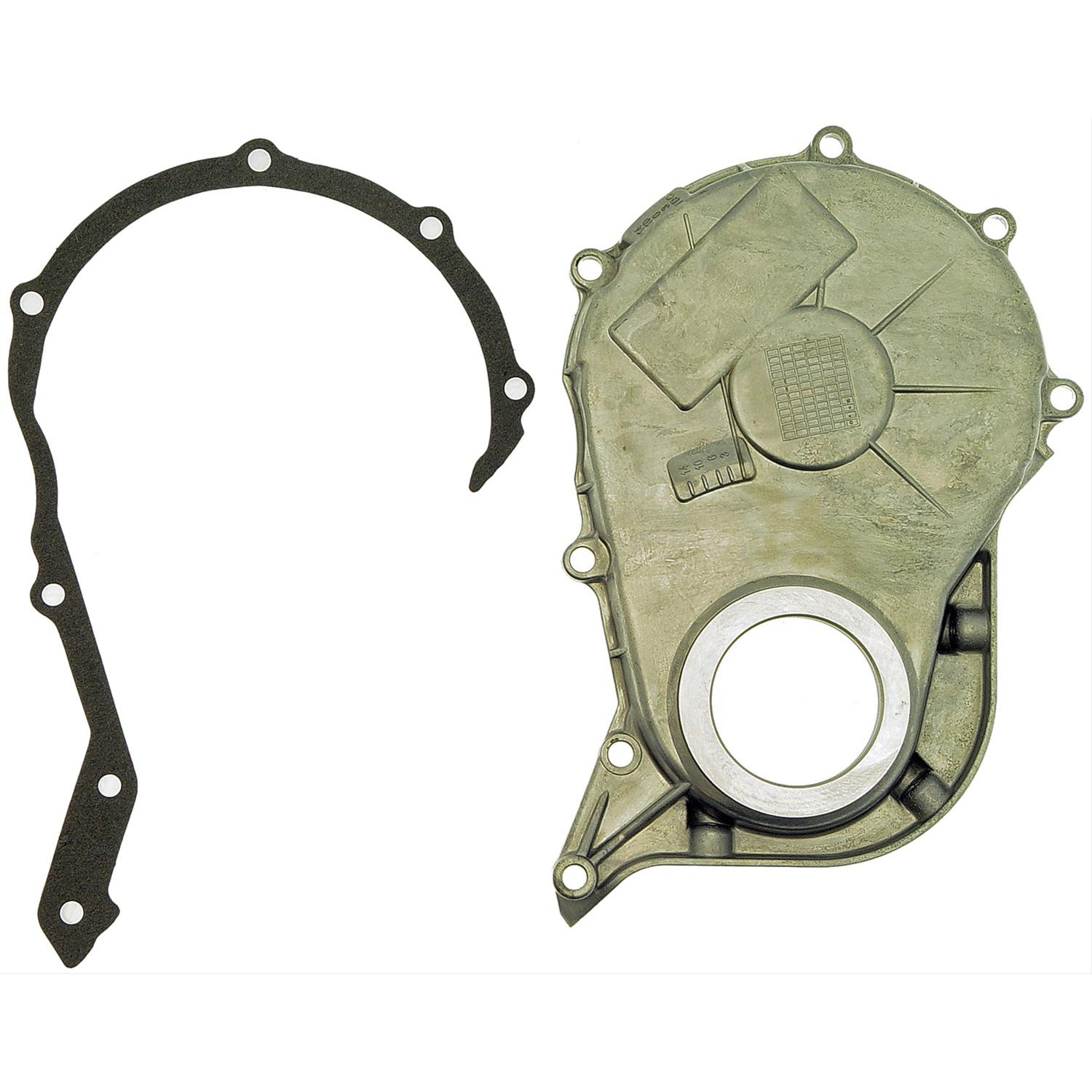 635-109 Timing Cover, OE Solutions Series - Dorman Timing Cover 635-109 - TIMING COVER - Timing Cover With Gasket And Seal - Timing Chain Cover - Thermostat Housing - Timing Belt Cover - Crossover Housing - Water Pipe - This direct replacement timing cover matches the fit and function of the original equipment cover for a reliable repair. This part has undergone extensive testing to ensure adherence to precise design standards. - Ford 1996-65 - Timing Cover With Gasket And Seal