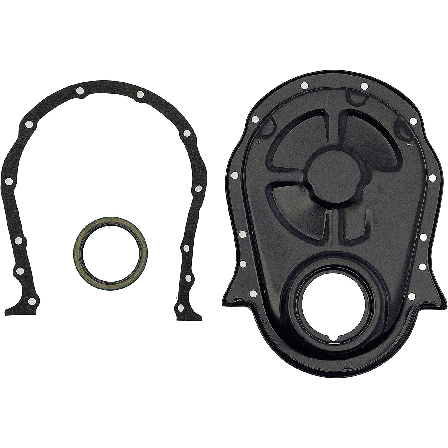 635-511 Timing Cover, OE Solutions Series - Dorman 635-511 Engine Timing Cover Compatible with Select Chevrolet / GMC Models - Dorman Timing Cover 635-511 - DORMAN Timing Cover with Gasket and Seal for Chevrolet - TIMING COVER - Timing Cover With Gasket And Seal - Thermostat Housing - Crossover Housing - Water Pipe - Timing Belt Cover - Timing Chain Cover - This direct replacement timing cover matches the fit and function of the original equipment cover for a reliable repair. This part has undergone extensive testing to ensure adherence to precise design standards. - Chevrolet 1990-66, GMC 1990-68 - Timing Cover With Gasket And Seal