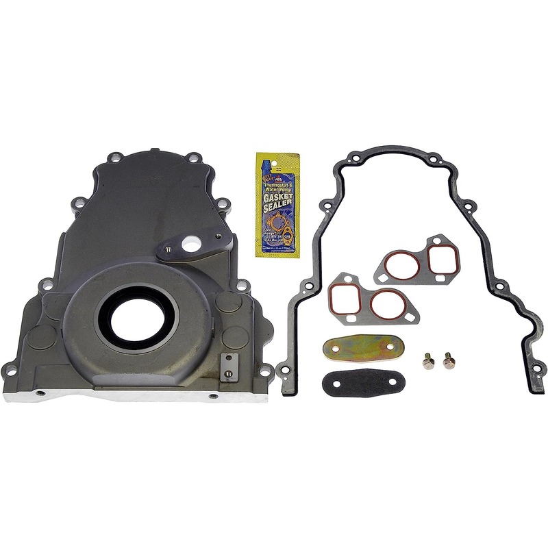 635-515 Timing Cover, Aluminum OE Solutions Series - Dorman 635-515 Engine Timing Cover Compatible with Select Models - Dorman Timing Cover 635-515 - DORMAN Timing Cover Kit with Gasket for Chevrolet - Timing Cover Kit - Includes Gasket - TIMING COVER KIT - Timing Cover Kit - Includes Gasket - Water Pipe - Timing Belt Cover - Crossover Housing - Timing Chain Cover - Thermostat Housing - This direct replacement timing cover matches the fit and function of the original equipment cover for a reliable repair. This part has undergone extensive testing to ensure adherence to precise design standards. - General Motors 2017-05