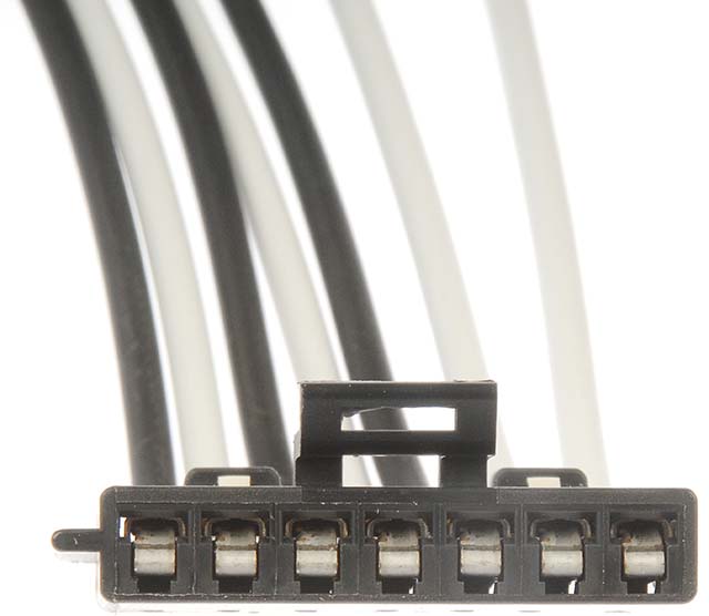 645-702 Direct Fit HVAC Blower Motor Resistor Connector, Sold Individually - Dorman 645-702 Pigtail 7-Wire - Dorman A/C Switch 645-702 - Pigtail 7-Wire - Pigtail 7-Wire - General Use Electrical Connector - Make better electrical repairs and accessory installations with this pigtail connector. Designed for a clean appearance when installed, it features weatherproof terminals and a locking tab for a reliable quick disconnect electrical connection.