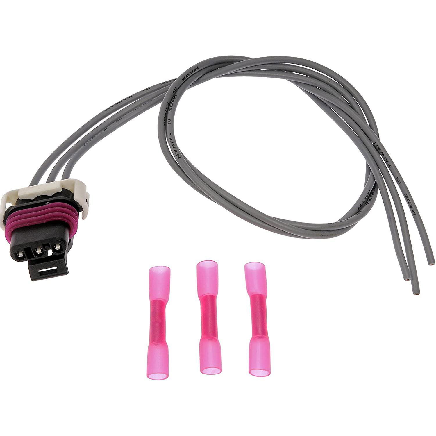 645-785 Wire Connector - Cam, Crank, Mass Air Flow Sensor Connector - Dorman 645-785 Cam, Crank, Mass Air Flow Sensor Connector - Dorman Electrical Wire Connector 645-785 - DORMAN Mass Air Flow Sensor Pigtail Connector - Pigtail - Cam, Crank, Mass Air Flow Sensor Connector - General Use Electrical Connector - Make better electrical repairs and accessory installations with this pigtail connector. Designed for a clean appearance when installed, it features weatherproof terminals and a locking tab for a reliable quick disconnect electrical connection.
