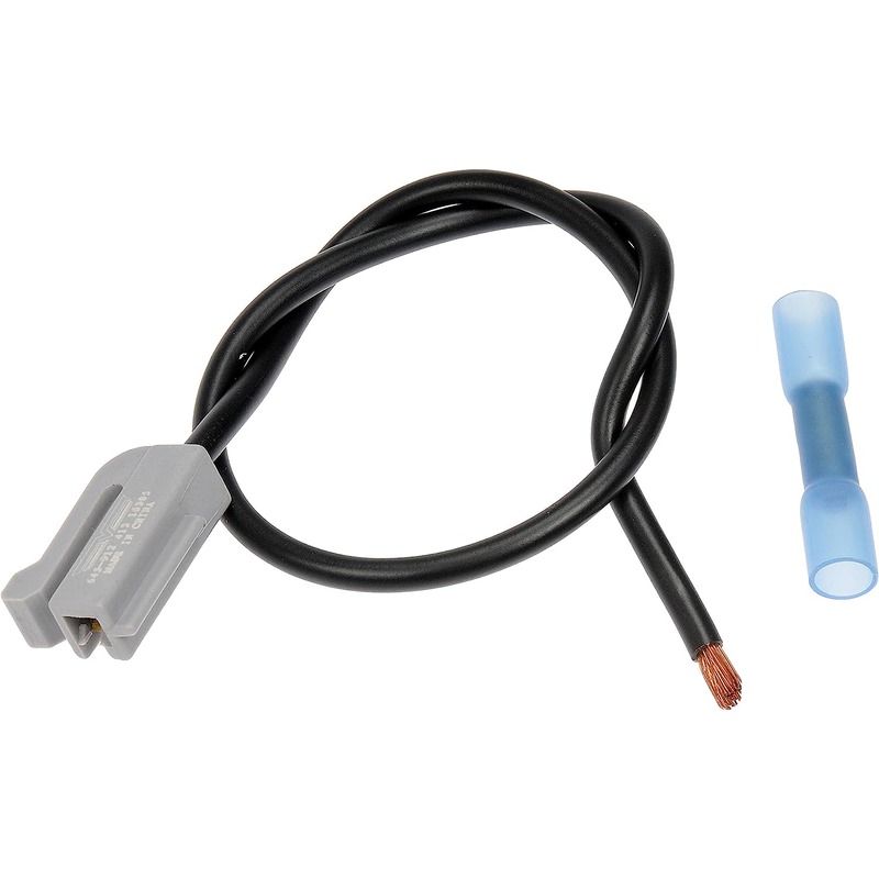 1 Wire Pigtail - Rectangular Male Connector With Female Terminal - 645-912 Direct Fit Glove Box Light Connector, Sold Individually - Dorman 645-912 1 Wire Pigtail - Rectangular Male Connector With Female Terminal - Dorman Electrical Wire Connector 645-912 - Pigtail - 1 Wire Pigtail - Rectangular Male Connector With Female Terminal - General Use Electrical Connector - Make better electrical repairs and accessory installations with this pigtail connector. Designed for a clean appearance when installed, it features weatherproof terminals and a locking tab for a reliable quick disconnect electrical connection.