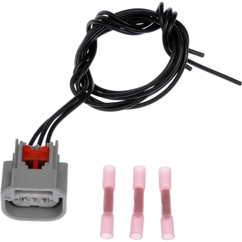 3 Wire Pigtail - Watertight Male Connector with Female Terminals - 3 Wire Pigtail - Watertight Male Connector With Female Terminals - 645-943 Wire Connector - Dorman 645-943 3 Wire Pigtail - Watertight Male Connector With Female Terminals - Dorman Parking Light Socket 645-943 - Pigtail - 3 Wire Pigtail - Watertight Male Connector With Female Terminals - General Use Electrical Connector - Make better electrical repairs and accessory installations with this pigtail connector. Designed for a clean appearance when installed, it features weatherproof terminals and a locking tab for a reliable quick disconnect electrical connection.