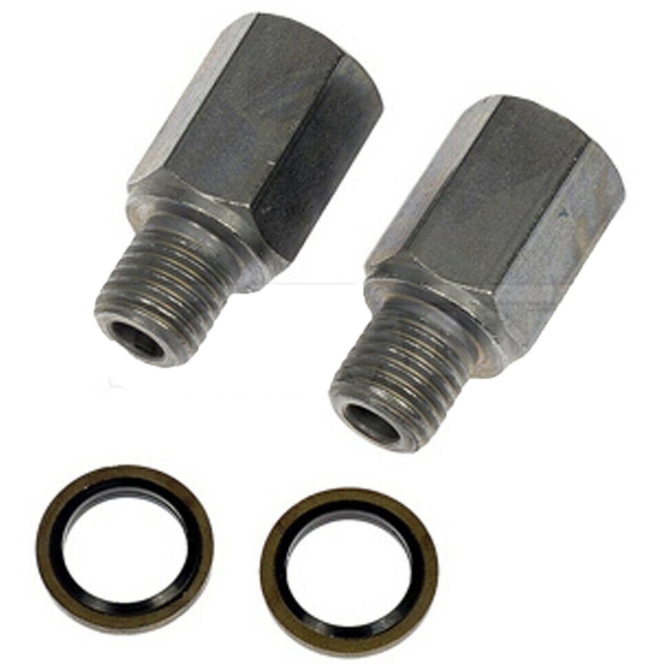 667-504 Direct Fit Turbocharger Coolant Line Connector, Set of 2 - Dorman 667-504 Turbocharger Coolant Line Fitting Compatible with Select Buick/Chevrolet Models, 1 Pair - Dorman Turbocharger Coolant Line Fitting 667-504 - Turbo FD HS Conectr - Turbo Feed Hose Connector Set - Turbo Coolant Line Connector - This replacement turbocharger coolant line fitting is designed to match the fit and function of the original on specified makes, years and models, and is engineered for reliable performance and durability. - Buick 2021-13, Chevrolet 2021-11 - Turbo Feed Hose Connector Set