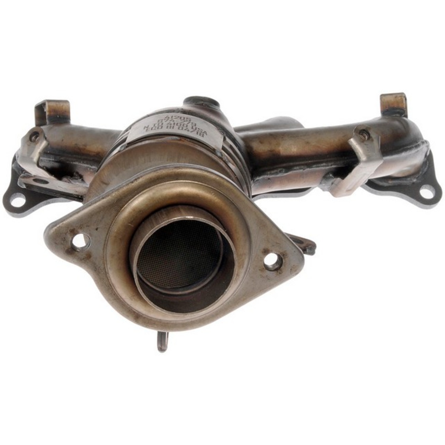 673-279 Catalytic Converter, CARB and Federal EPA Standards, 50-state Legal, OE Solutions Series, Direct Fit - Dorman Exhaust Manifold 673-279 - Manifold Converter - CARB Compliant - Manifold Converter - CARB Compliant - Catalytic Converter - Exhaust Manifold - This catalytic converter with integrated exhaust manifold - a.k.a. manifold converter - is precision-engineered to match the original equipment on specific vehicle years, makes and models for a reliable replacement. - Mitsubishi Outlander 2017-15, Mitsubishi Outlander Sport 2015-14
