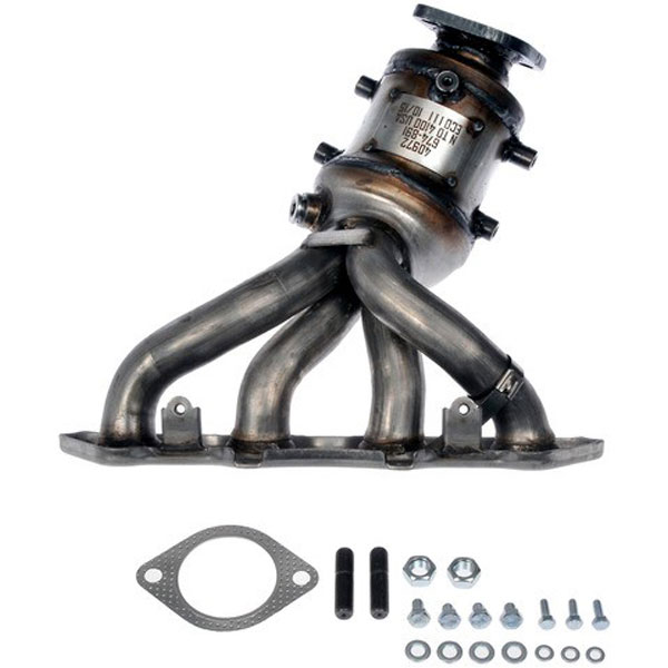 673-891 Catalytic Converter, 1.6L, 4Cyl, CARB and Federal EPA Standards, 50-state Legal, OE Solutions Series, Direct Fit - Dorman 673-891 Manifold Converter - CARB Compliant Compatible with Select Hyundai/Kia Models (Made in USA) - Dorman Exhaust Manifold 673-891 - Manifold Converter - CARB Compliant - Manifold Converter - CARB Compliant - Catalytic Converter - Exhaust Manifold - This catalytic converter with integrated exhaust manifold - a.k.a. manifold converter - is precision-engineered to match the original equipment on specific vehicle years, makes and models for a reliable replacement. - Hyundai Accent 2017-12, Hyundai Veloster 2017-12, Kia Rio 2016-12, Kia Soul 2016-12