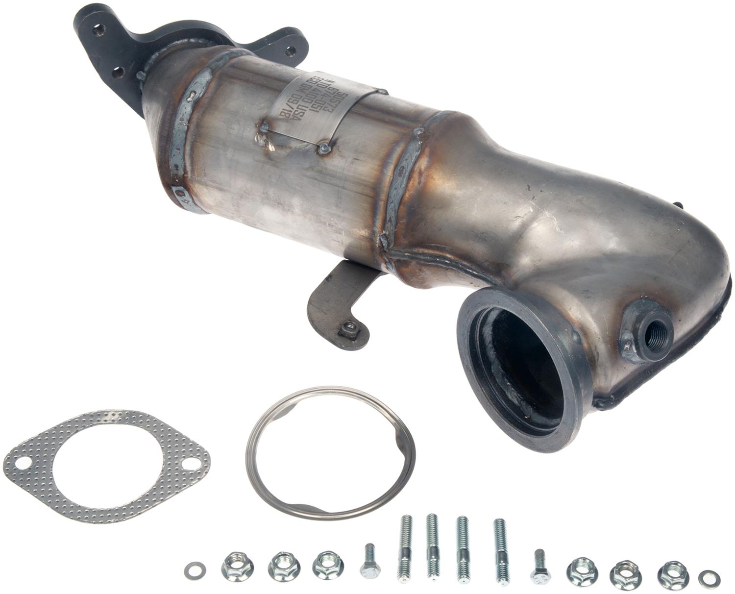 674-051 Front Catalytic Converter, 1.4L, 4Cyl, Federal EPA Standard, 46-State Legal (Cannot ship to CA, CO, NY or ME), OE Solutions Series, Direct Fit - Catalytic Converter - Pre-Converter - Dorman 674-051 Front Pre-Catalytic Converter - Not CARB Compliant Compatible with Select Buick/Chevrolet Models (Made in USA) - Dorman Direct Fit Exhaust Manifold with Integrated Federal Catalytic Converter 674-051 - Manifold Converter - Pre-Converter - Not CARB Compliant - Exhaust Manifold - This catalytic converter is precision-engineered to match the original equipment fit and function on specific vehicle years, makes and models for a reliable replacement. - Buick Encore 2019-16, Chevrolet Cruze 2019-16, Chevrolet Trax 2019
