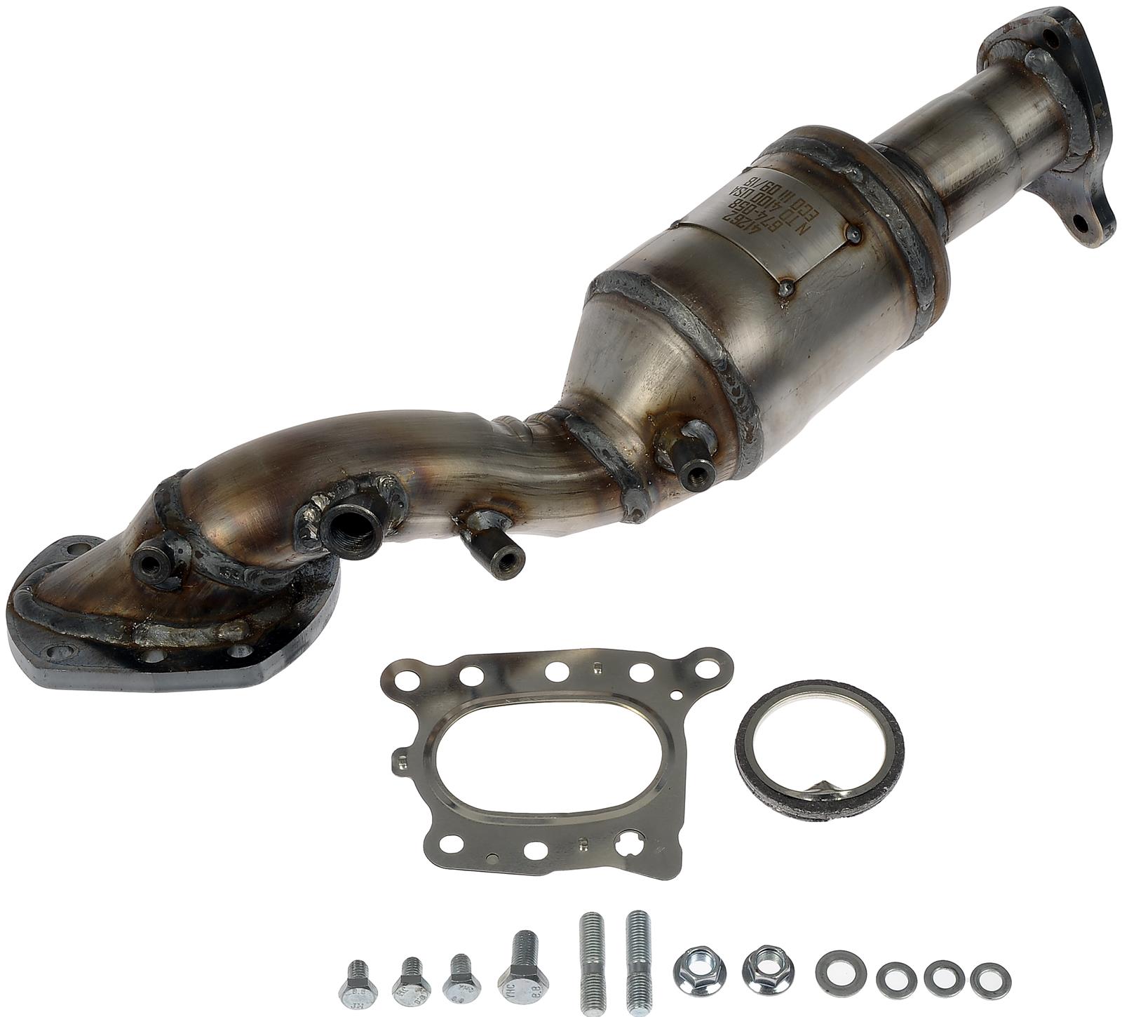 674-058 Passenger Side Catalytic Converter, 3.5L, 6Cyl, Federal EPA Standard, 46-State Legal (Cannot ship to CA, CO, NY or ME), OE Solutions Series, Direct Fit - Catalytic Converter - with Integrated Exhaust Manifold, for 2016-2020 Toyota Tacoma - Dorman Exhaust Manifold 674-058 - Manifold Converter - Not CARB Compliant - Exhaust Manifold - Catalytic Converter - This catalytic converter with integrated exhaust manifold - a.k.a. manifold converter - is precision-engineered to match the original equipment on specific vehicle years, makes and models for a reliable replacement. - Toyota Tacoma 2020-16