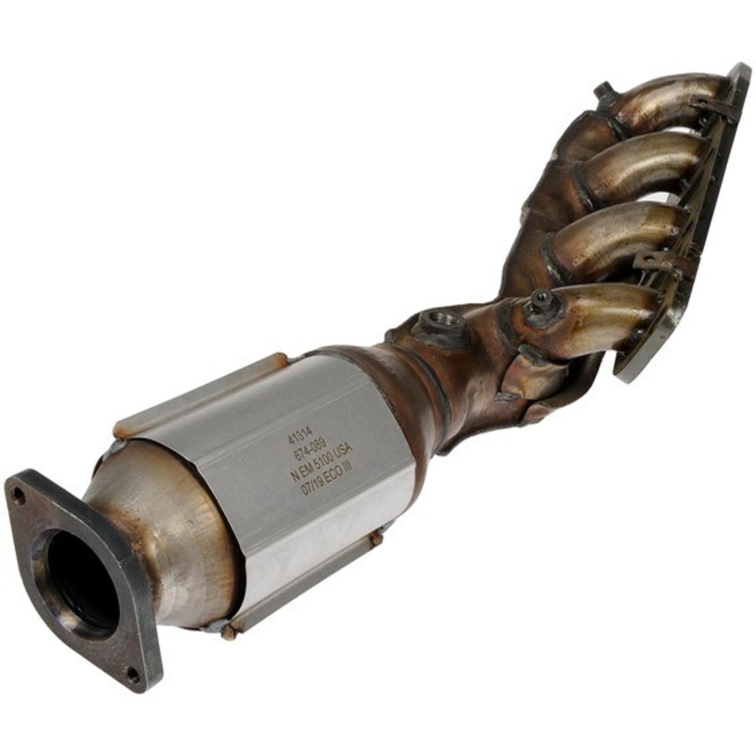 674-089 Driver Side Catalytic Converter, 5.6L, 8Cyl, Federal EPA Standard, 46-State Legal (Cannot ship to CA, CO, NY or ME), OE Solutions Series, Direct Fit - Catalytic Converter - with Integrated Exhaust Manifold - Dorman 674-089 Driver Side Manifold Converter - Not CARB Compliant Compatible with Select Infiniti/Nissan Models (Made in USA) - Dorman Exhaust Manifold 674-089 - Manifold Converter - Not CARB Compliant - Exhaust Manifold - Catalytic Converter - This catalytic converter with integrated exhaust manifold - a.k.a. manifold converter - is precision-engineered to match the original equipment on specific vehicle years, makes and models for a reliable replacement. - Infiniti 2021-16, Nissan 2021-16