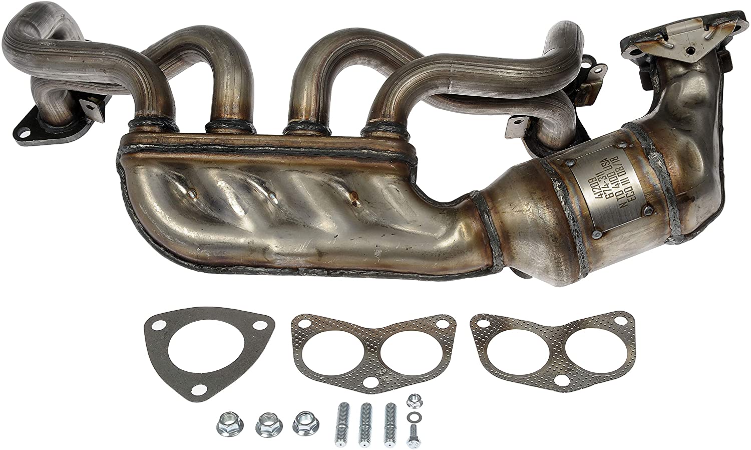 674-311 Front Catalytic Converter, Federal EPA Standard, 46-State Legal (Cannot ship to CA, CO, NY or ME), OE Solutions Series, Direct Fit - Catalytic Converter - with Integrated Exhaust Manifold - Dorman 674-311 Front Manifold Converter - Not CARB Compliant Compatible with Select Subaru Models (Made in USA) - Dorman Exhaust Manifold 674-311 - Manifold Converter - Not CARB Compliant - Exhaust Manifold - Catalytic Converter - This catalytic converter with integrated exhaust manifold - a.k.a. manifold converter - is precision-engineered to match the original equipment on specific vehicle years, makes and models for a reliable replacement. - Subaru 2017-11 - Manifold Converter - Not Carb Compliant - Not For Sale - NY - CA - ME