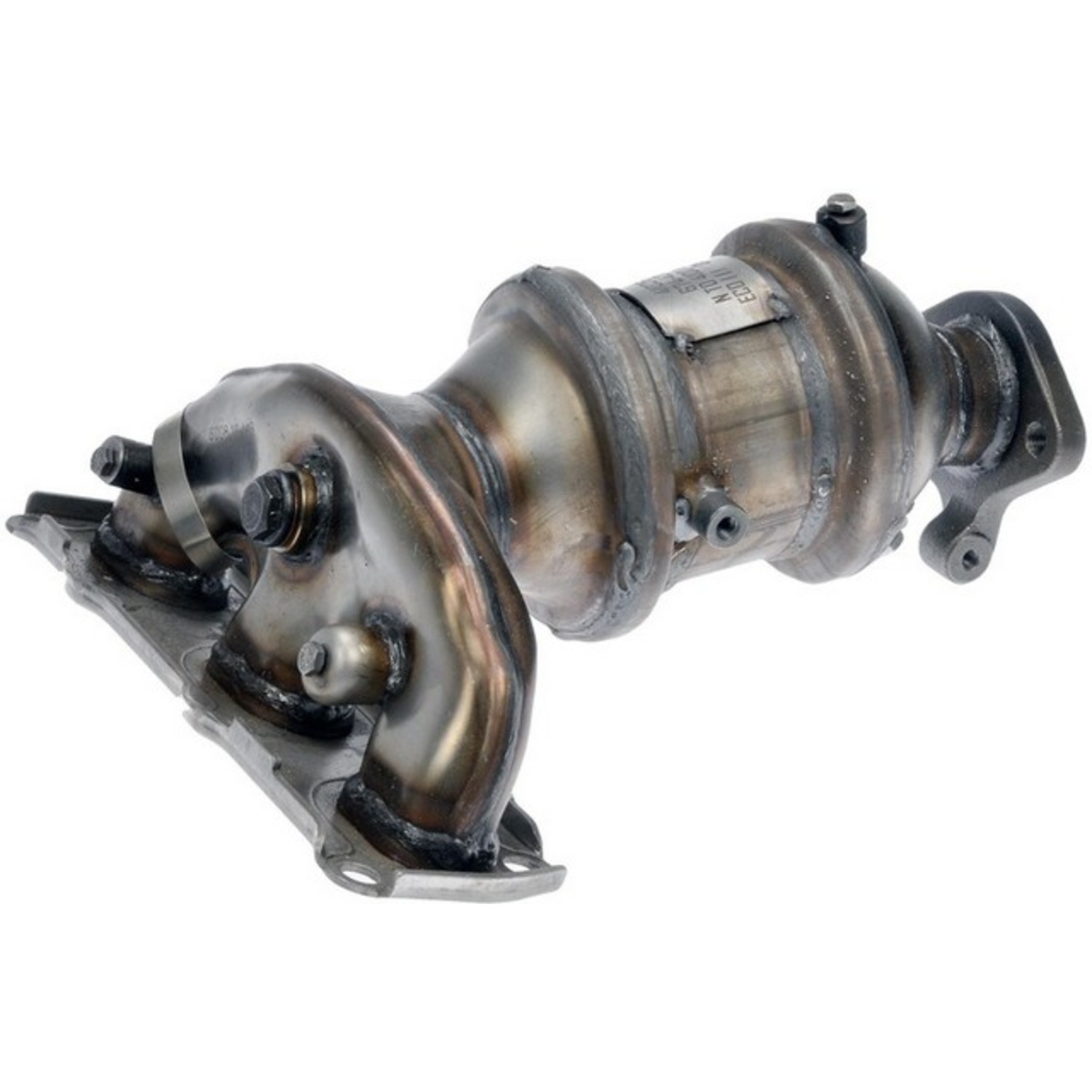 674-421 Front Catalytic Converter, Federal EPA Standard, 46-State Legal (Cannot ship to CA, CO, NY or ME), OE Solutions Series, Direct Fit - Catalytic Converter with Integrated Exhaust Manifold - Dorman Exhaust Manifold 674-421 - Manifold Converter - Not CARB Compliant - Catalytic Converter - Exhaust Manifold - This catalytic converter with integrated exhaust manifold - a.k.a. manifold converter - is precision-engineered to match the original equipment on specific vehicle years, makes and models for a reliable replacement. - Hyundai Santa Fe 2018-10, Hyundai Santa Fe XL 2019-13, Kia Sorento 2018-11 - Manifold Converter - Not Carb Compliant - Not For Sale - NY - CA - ME