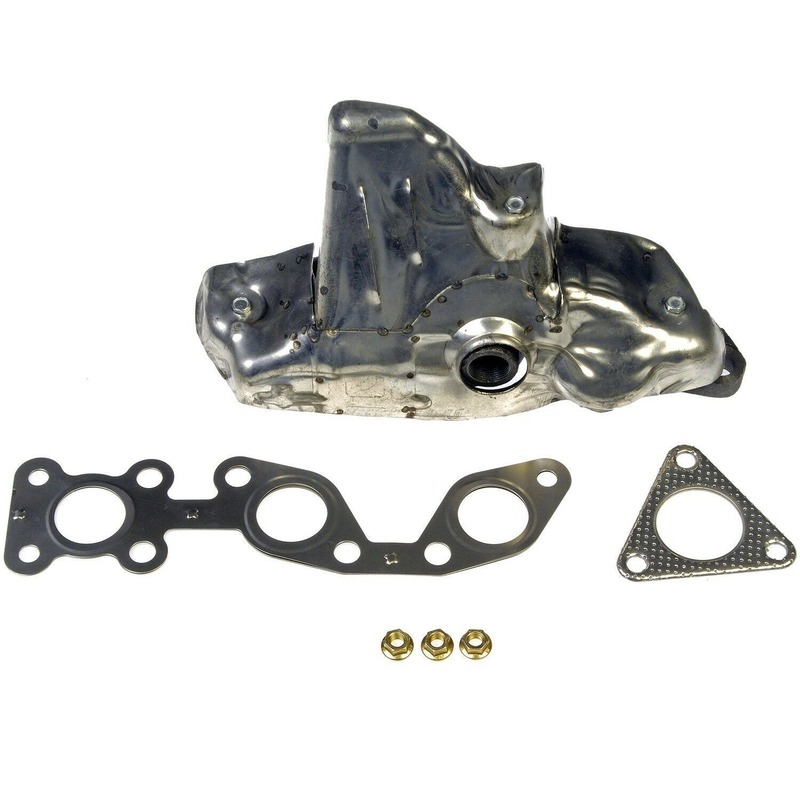 674-599 Driver Side Exhaust Manifold, OE Solutions Series - Direct Fit Exhaust Manifold: With Heat Shield - Dorman 674-599 Driver Side Exhaust Manifold Kit - Includes Required Gaskets and Hardware Compatible with Select Nissan Models - Dorman Exhaust Manifold 674-599 - Exhaust Manifold Kit - Includes Required Gaskets And Hardware - Exhaust Manifold Kit - Includes Required Gaskets And Hardware - Exhaust Header - This exhaust manifold was precision-engineered and durably manufactured to match the fit and function of the original manifold on specified vehicles. It includes all necessary gaskets and downpipe hardware for a complete repair. - Nissan Frontier 2004-99, Nissan Xterra 2004-00