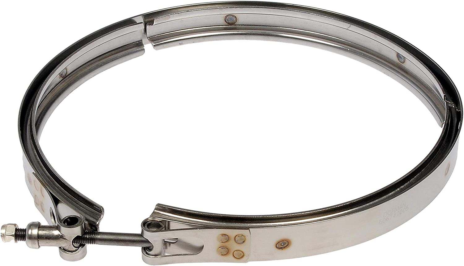 674-7006 Diesel Particulate Filter Clamp - Clamp Dpf - Diesel Particulate Filter Exhaust Clamp - DPF Band - Diesel Particulate Filter Band - Particulate Filter Clamp - DPF Clamp - Particulate Filter Band - This direct replacement DPF clamp matches the fit and function of the original equipment clamp. Manufactured from quality materials for a long service life, it has undergone industry standard testing to ensure reliable performance. - Freightliner 2018-12, Pierce Mfg. Inc. 2014-12, Van Hool 2018-12, Western Star 2018-12 - Diesel Particulate Filter Exhaust Clamp - Dorman 674-7006 Diesel Particulate Filter (DPF) Clamp Compatible with Select Models - Dorman Diesel Particulate Filter 674-7006 - DORMAN Diesel Particulate Filter Clamp for Detroit - Black